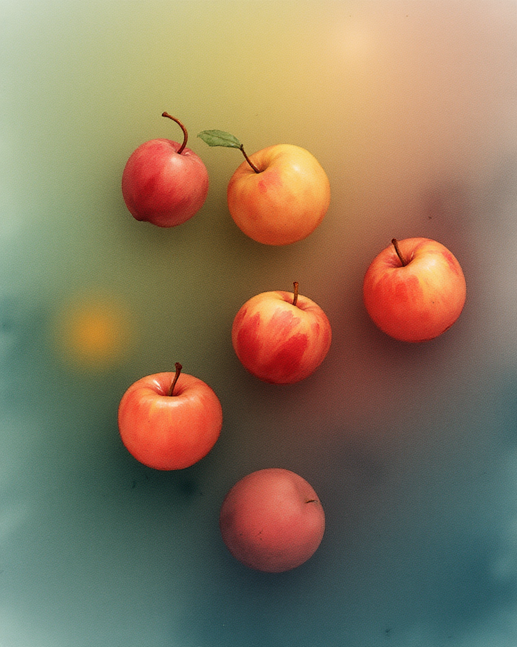 Cartoon Apple Portrait - 5 Sizes Bundle for Home Decor, Kid's Room & Print on Demand