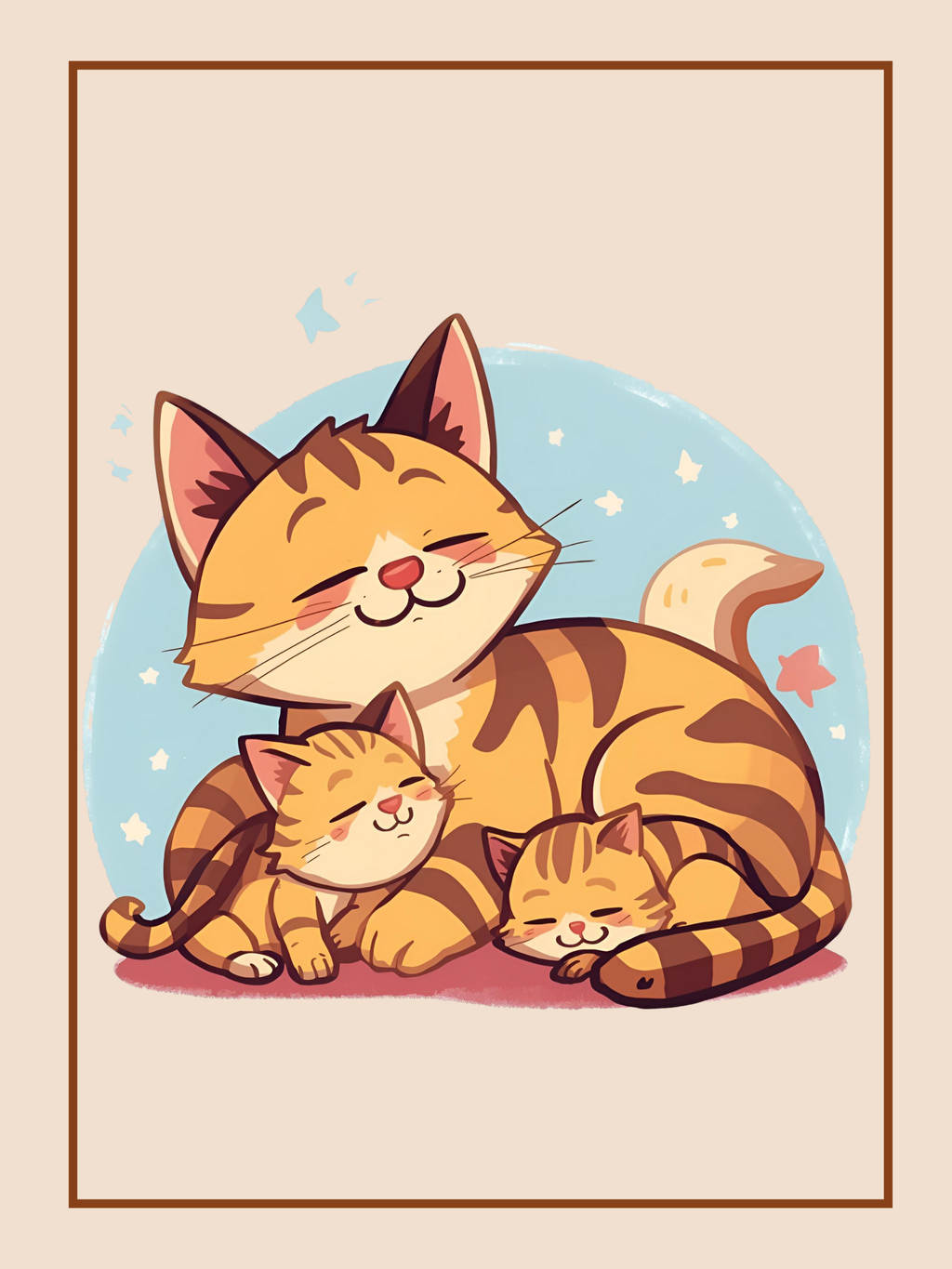 Cute Cartoon Cat for Kid's and Nursery, and Print on Demand