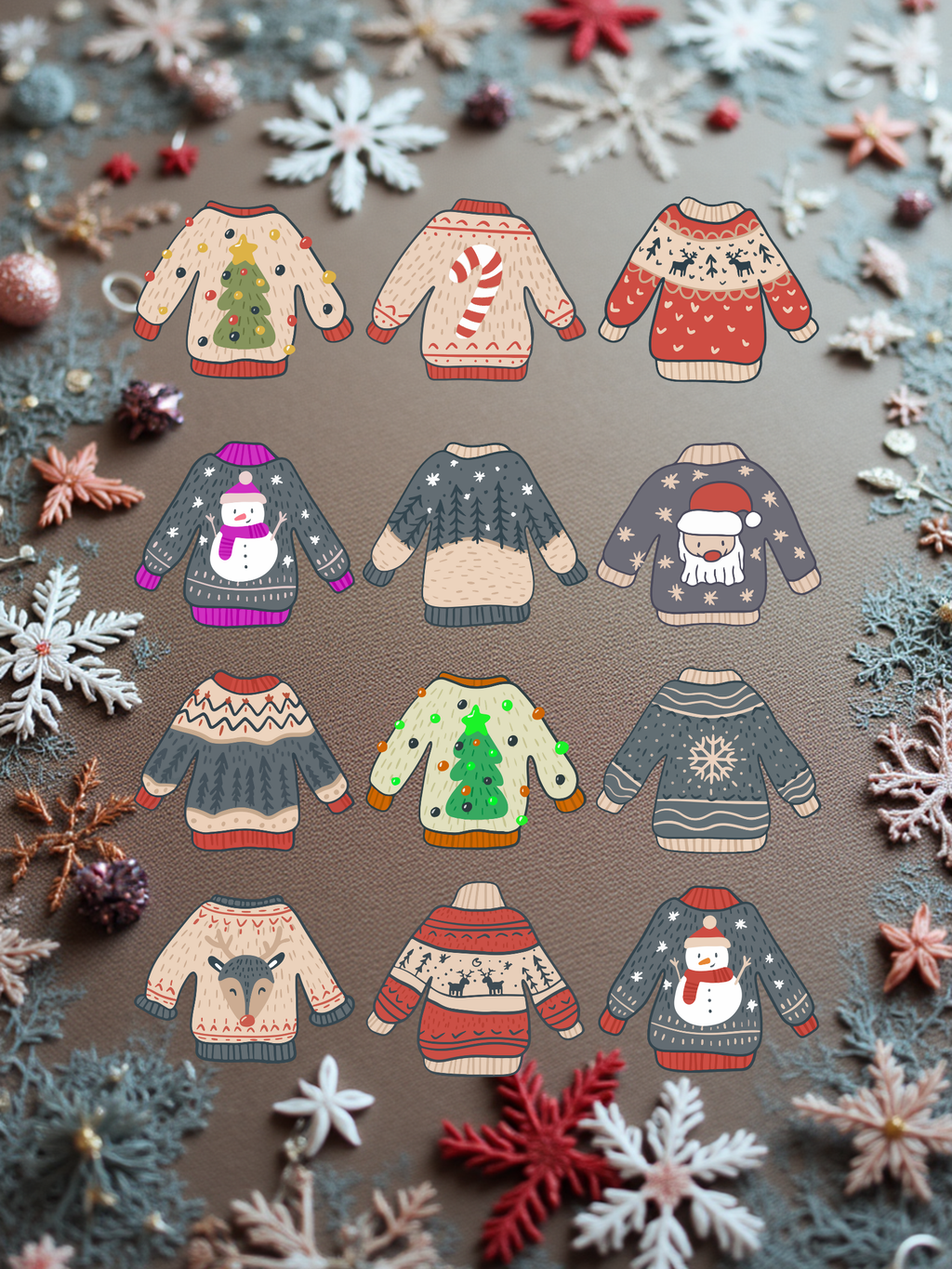Christmas Clothes Picture - 5 Sizes Bundle for Home Decor, Kids Room & Print on Demand