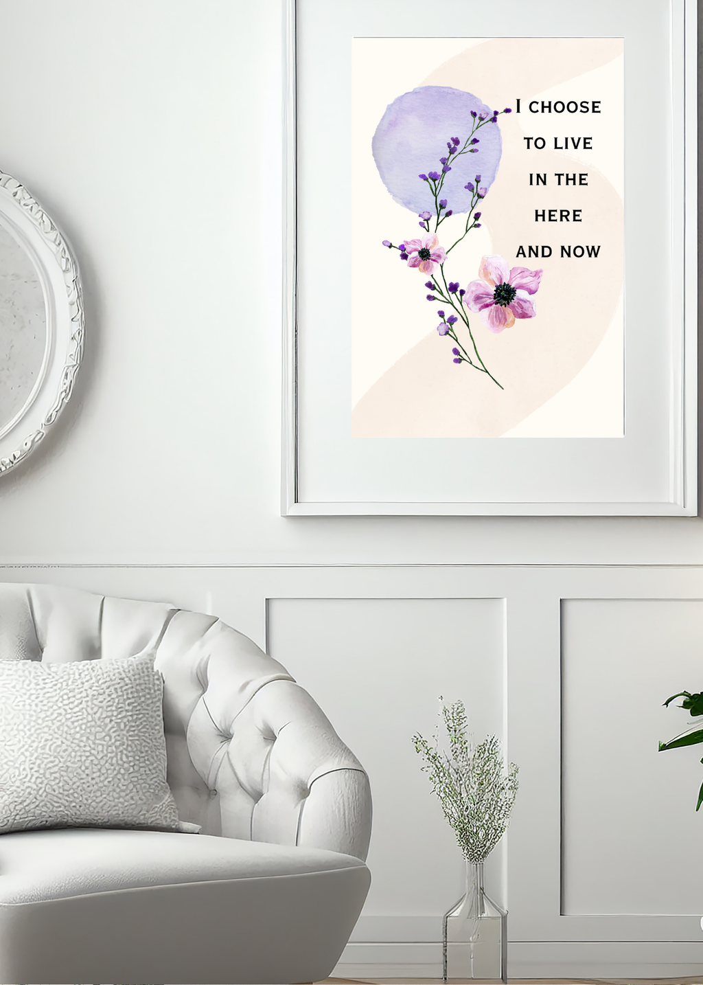 10 Positive Affirmations for Living in the Moment - 5 Sizes Bundle for Home Decor & Print on Demand