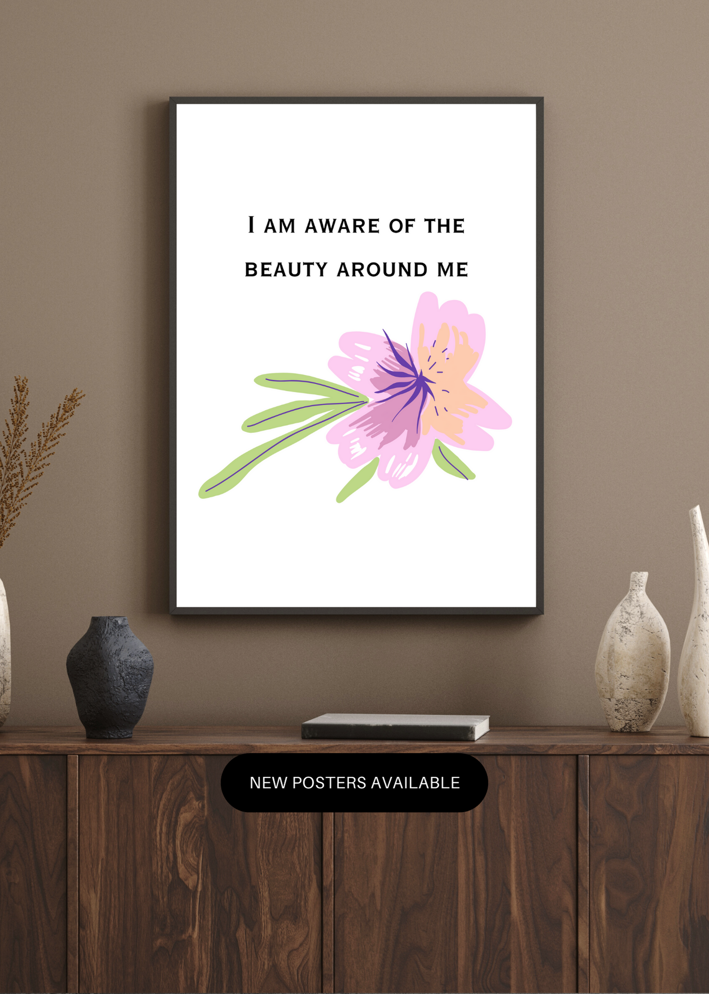 10 Positive Affirmations for Living in the Moment - 5 Sizes Bundle for Home Decor & Print on Demand