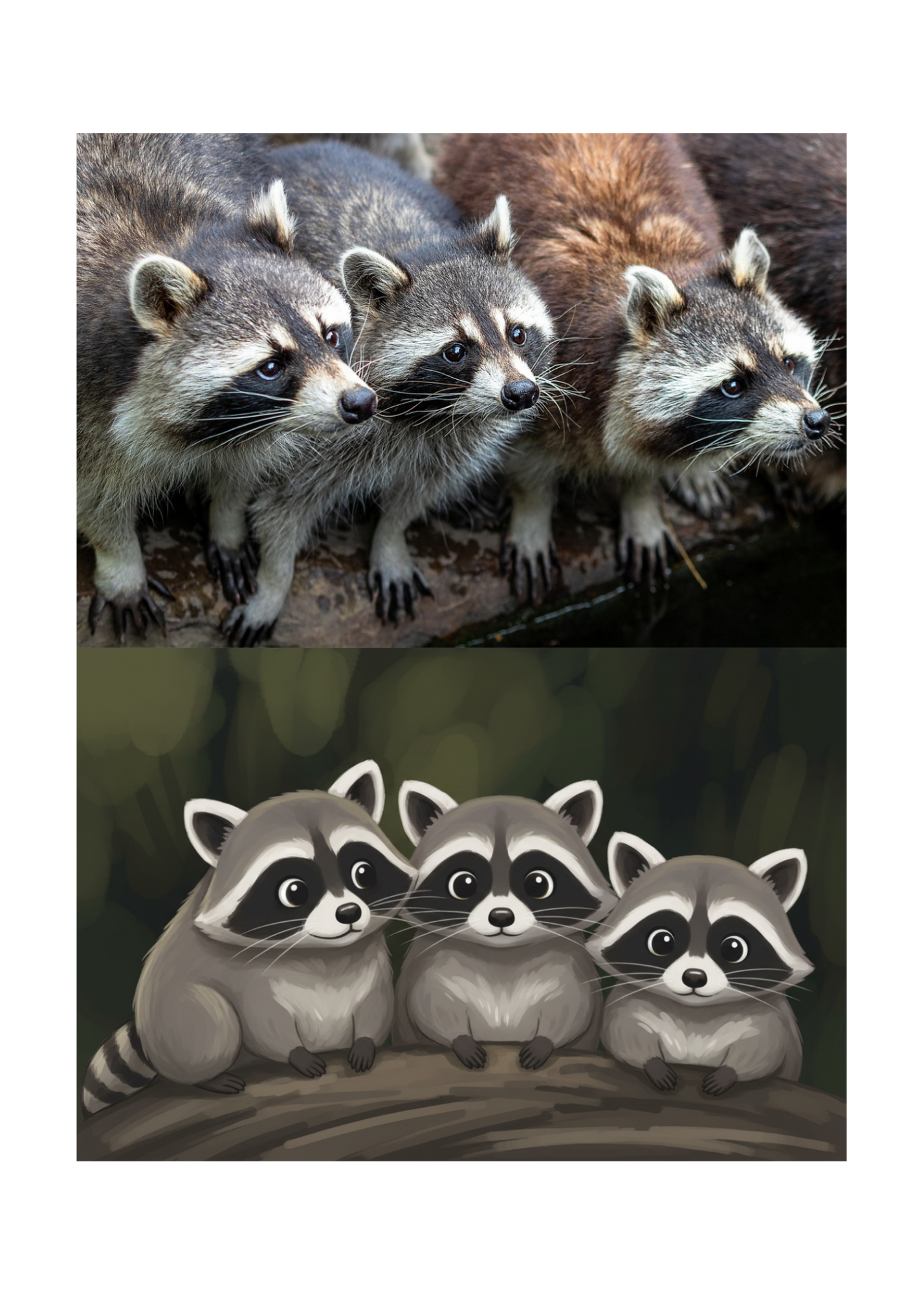 19 Animal Photos with Cartoonified Pictures Bundle - 5 Sizes for Kids Room, Home Decor & Print on Demand