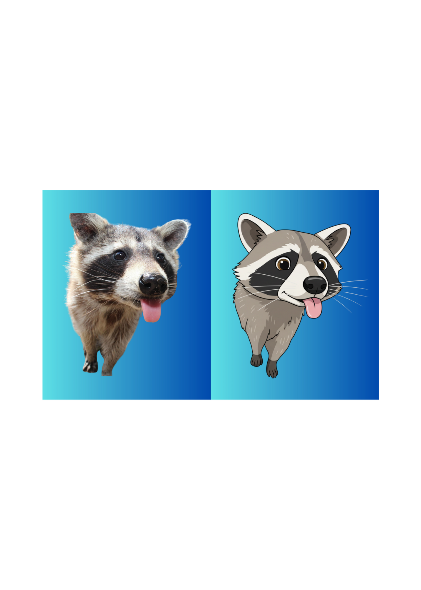 19 Animal Photos with Cartoonified Pictures Bundle - 5 Sizes for Kids Room, Home Decor & Print on Demand