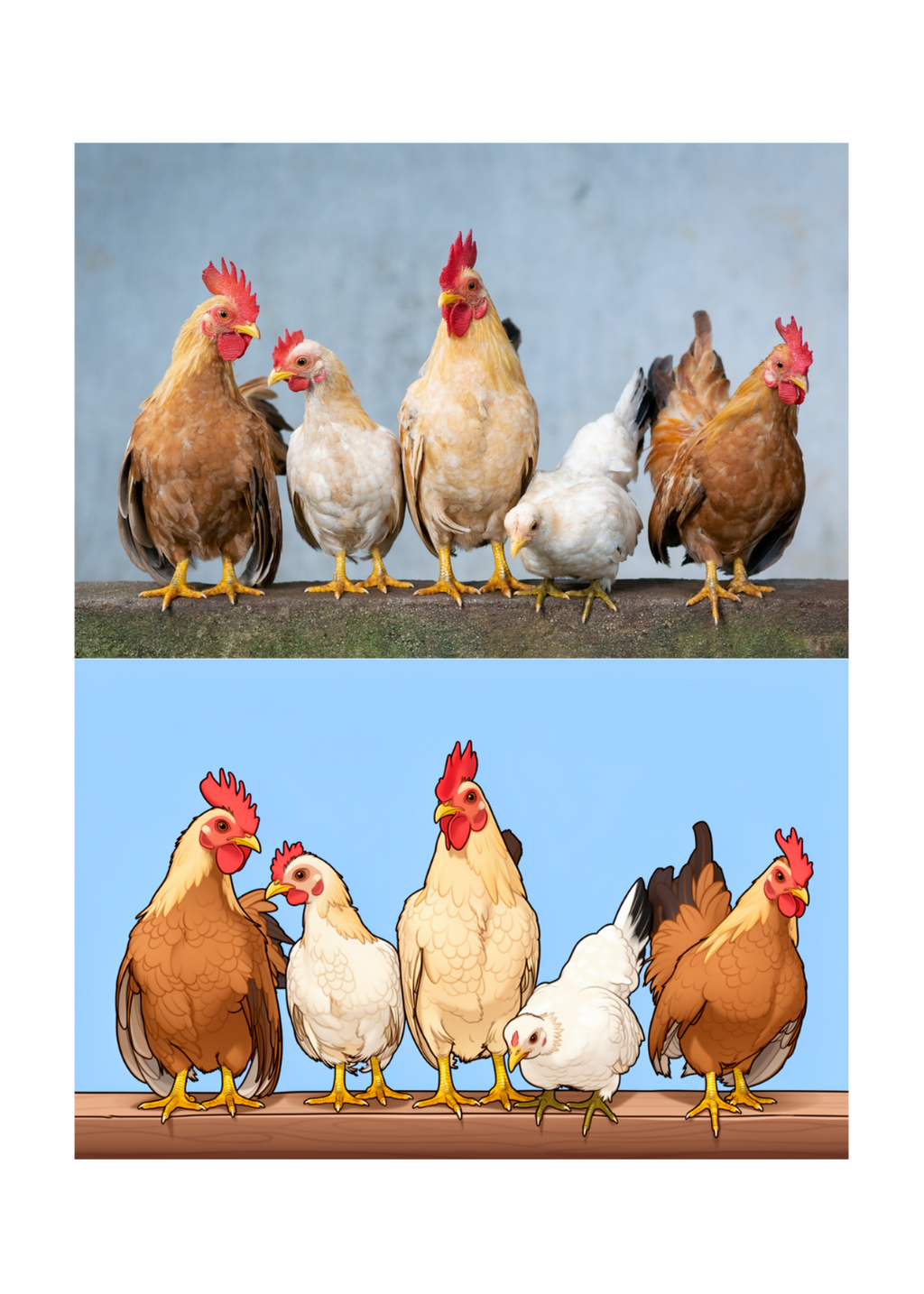 19 Animal Photos with Cartoonified Pictures Bundle - 5 Sizes for Kids Room, Home Decor & Print on Demand