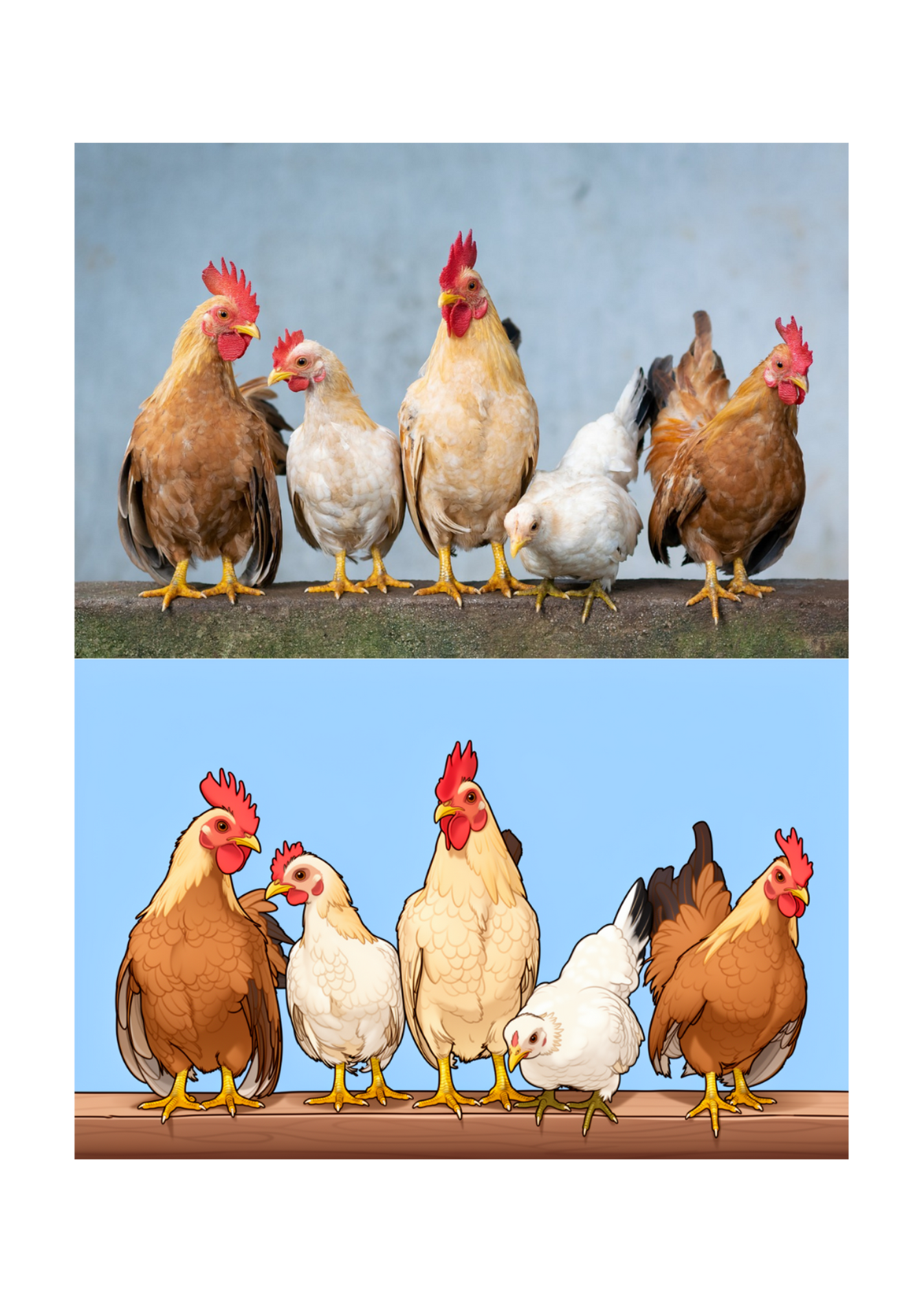 19 Animal Photos with Cartoonified Pictures Bundle - 5 Sizes for Kids Room, Home Decor & Print on Demand