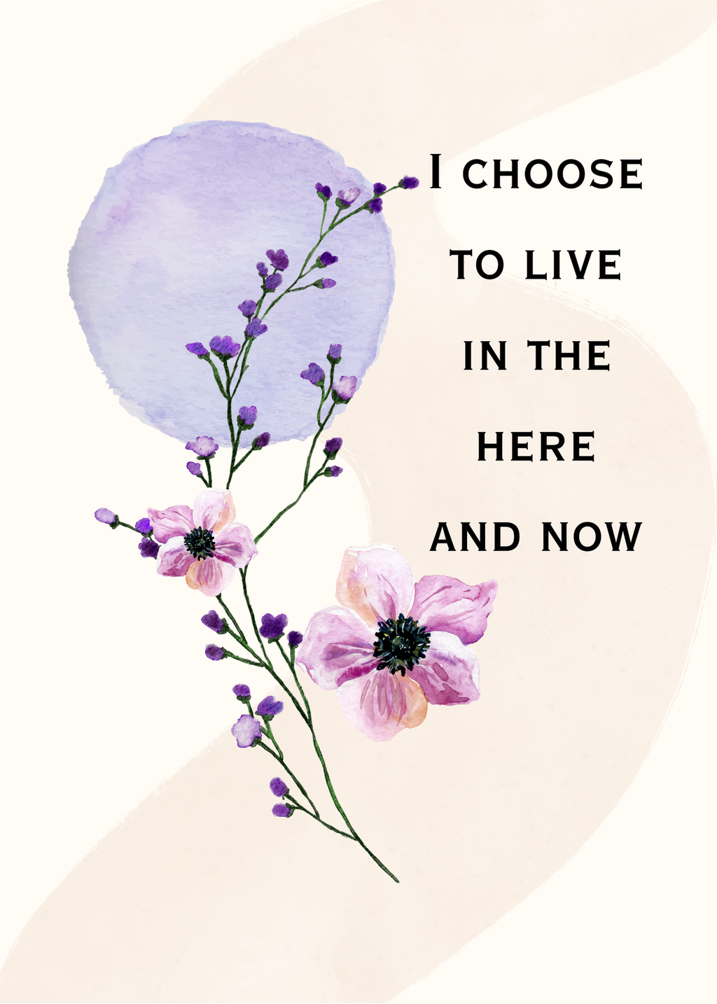 10 Positive Affirmations for Living in the Moment - 5 Sizes Bundle for Home Decor & Print on Demand