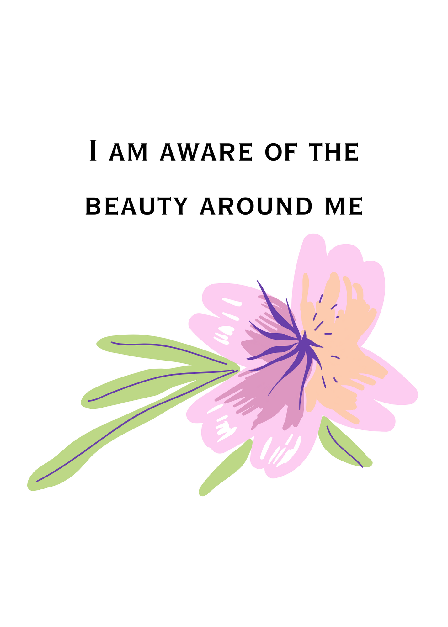 10 Positive Affirmations for Living in the Moment - 5 Sizes Bundle for Home Decor & Print on Demand