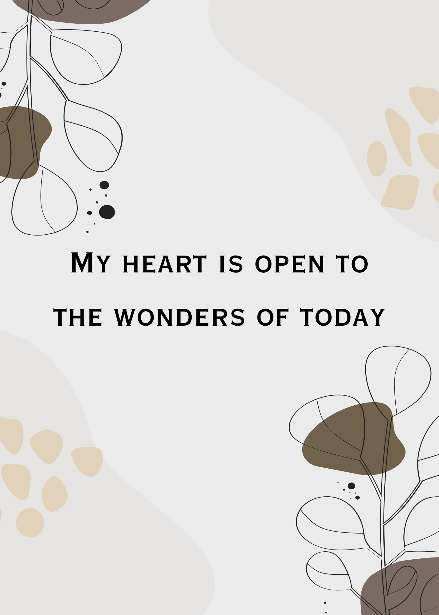 10 Positive Affirmations for Living in the Moment - 5 Sizes Bundle for Home Decor & Print on Demand