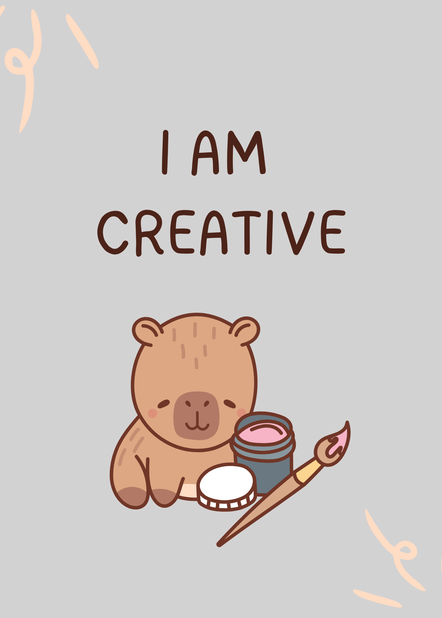 Capybara Affirmation Wall Art - 7 Printable Posters for Kids Room, Nursery & Print on Demand