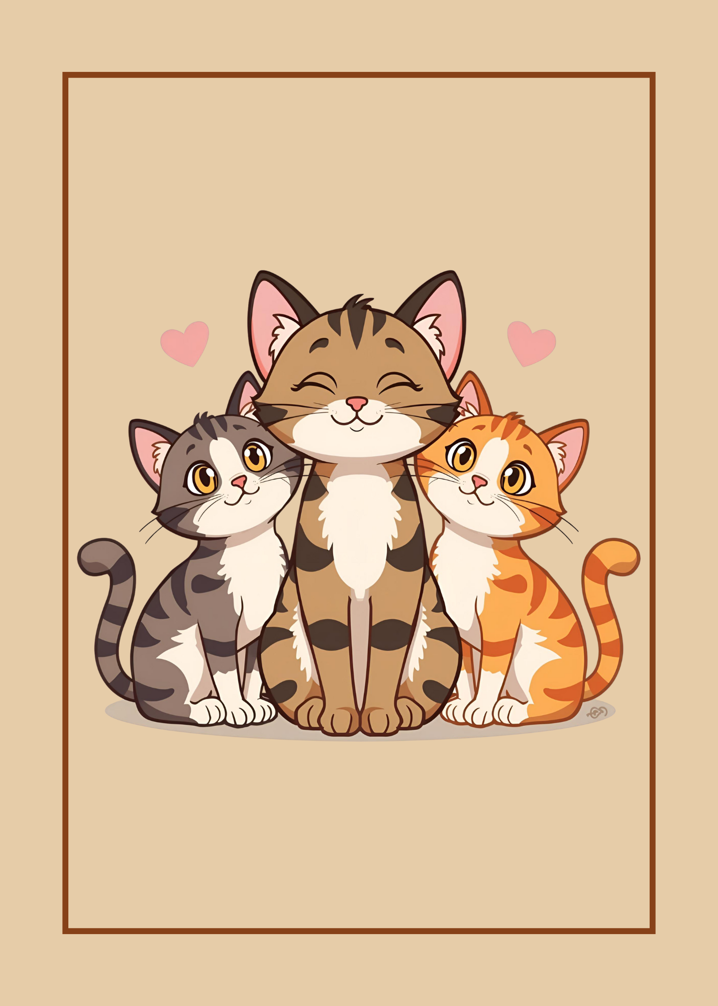 Cute Cartoon Cat for Kid's and Nursery, and Print on Demand