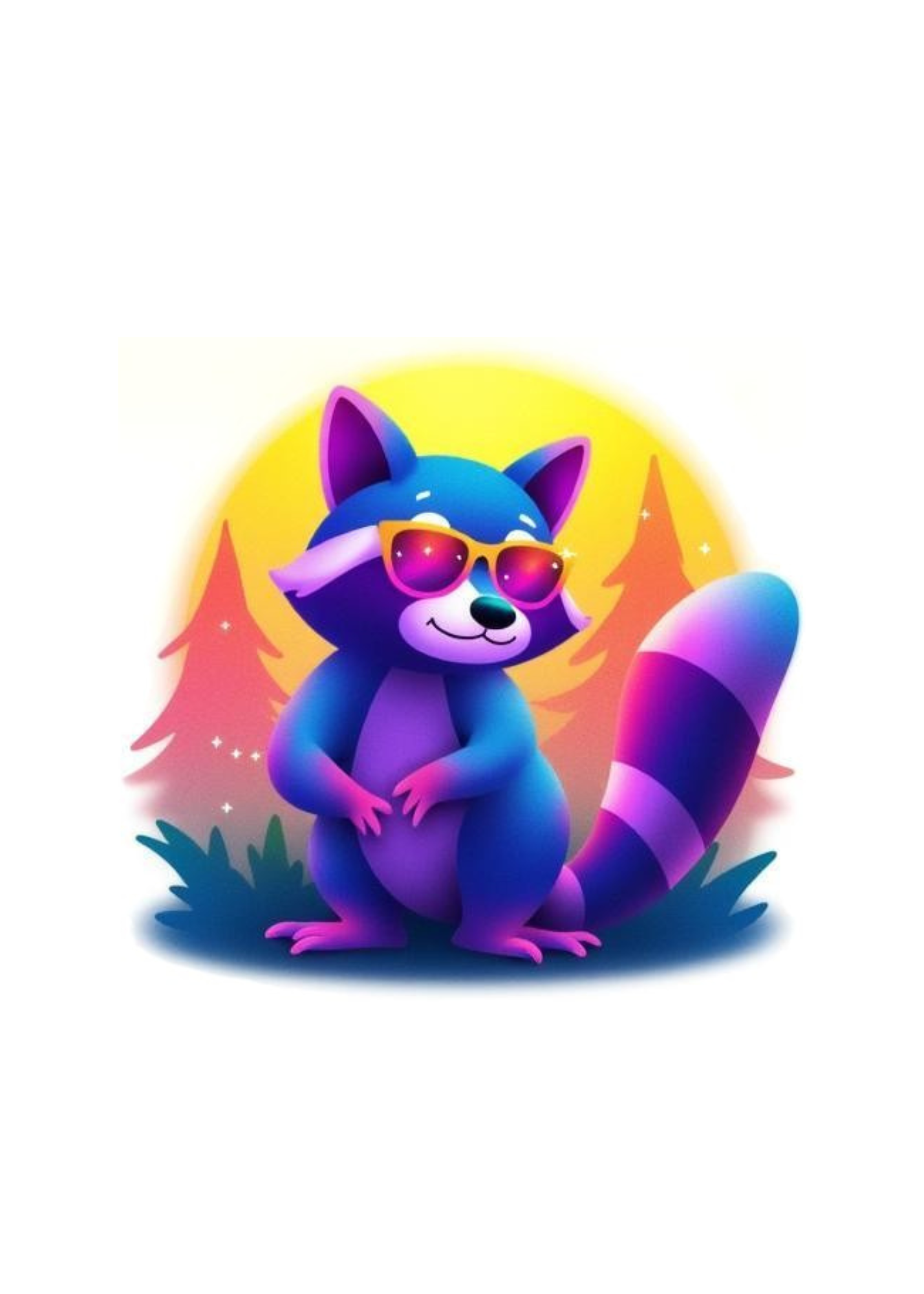 11 Raccoon Animation Wall Art Bundle - Kids Room & Home Decor Digital Prints - Suitable for Print on Demand