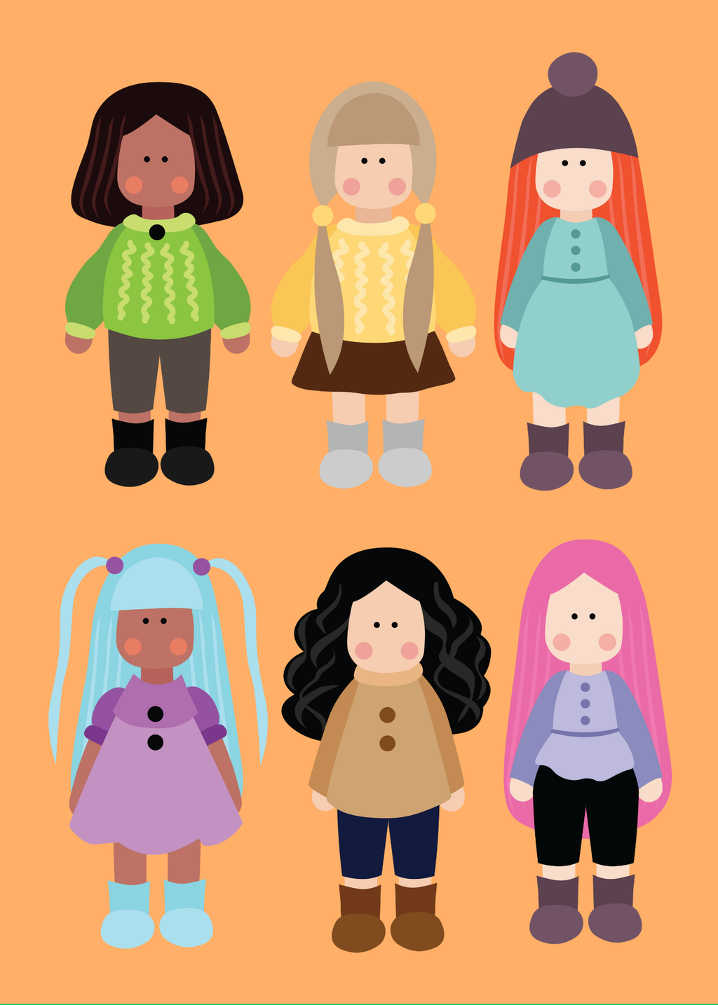 Kids Room Wall Art & Print on Demand- 5 Cute Animal Prints Bundle (Bears, Penguins, Whales, Dinosaurs, Girls)