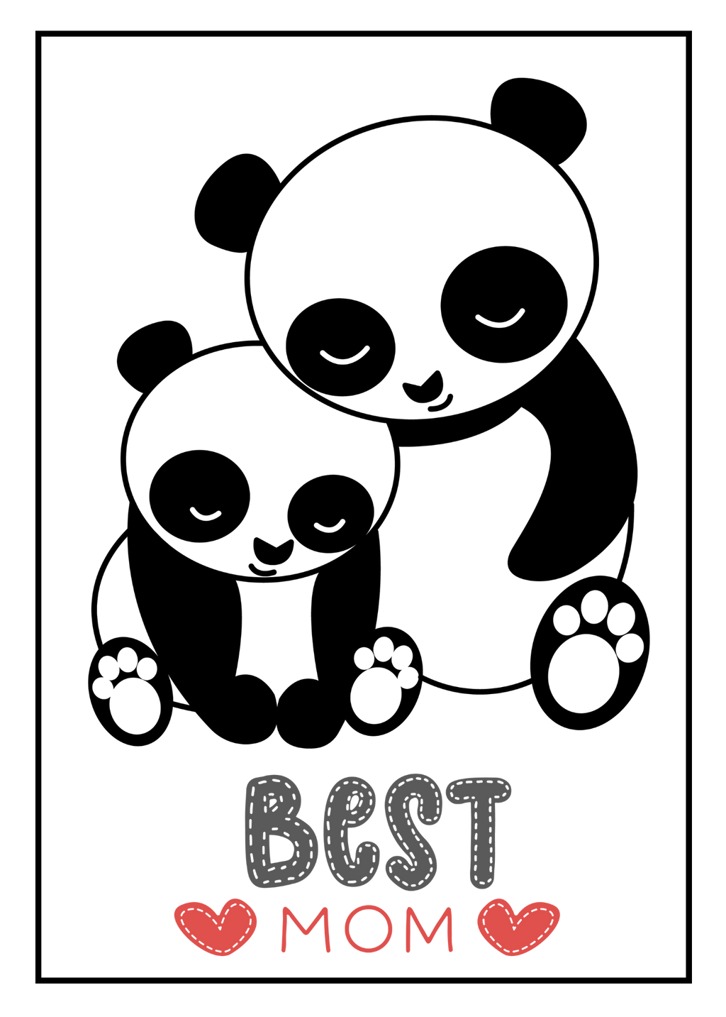 2 Cartoon Panda Wall Art - Blue & Pink Backgrounds for Babies & Kids' Room & Print on Demand