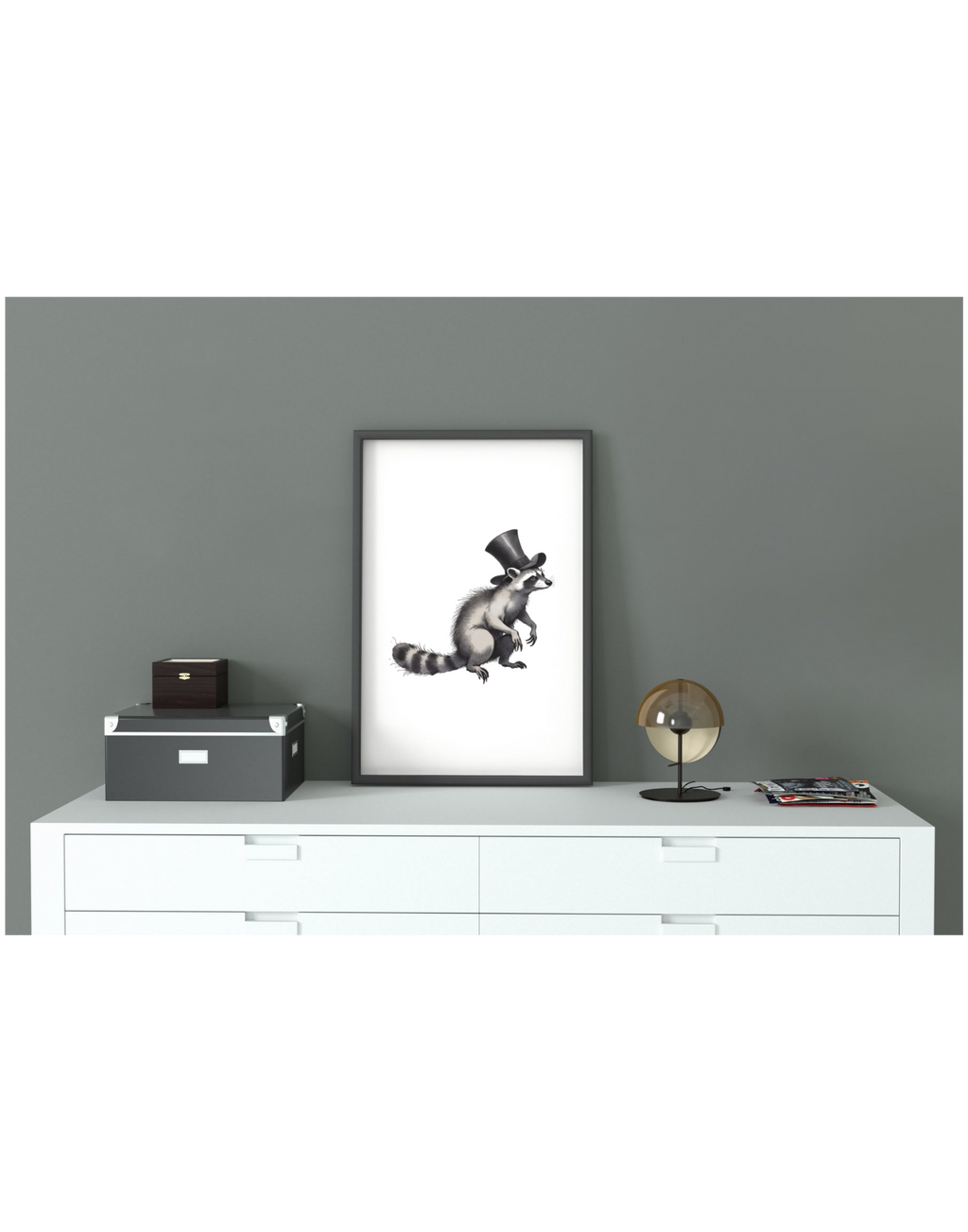 11 Raccoon Animation Wall Art Bundle - Kids Room & Home Decor Digital Prints - Suitable for Print on Demand