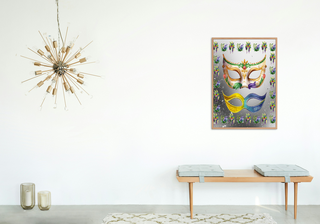 5 Mask Portraits Wall Art Bundle - 5 Sizes for Home Decor & Print on Demand