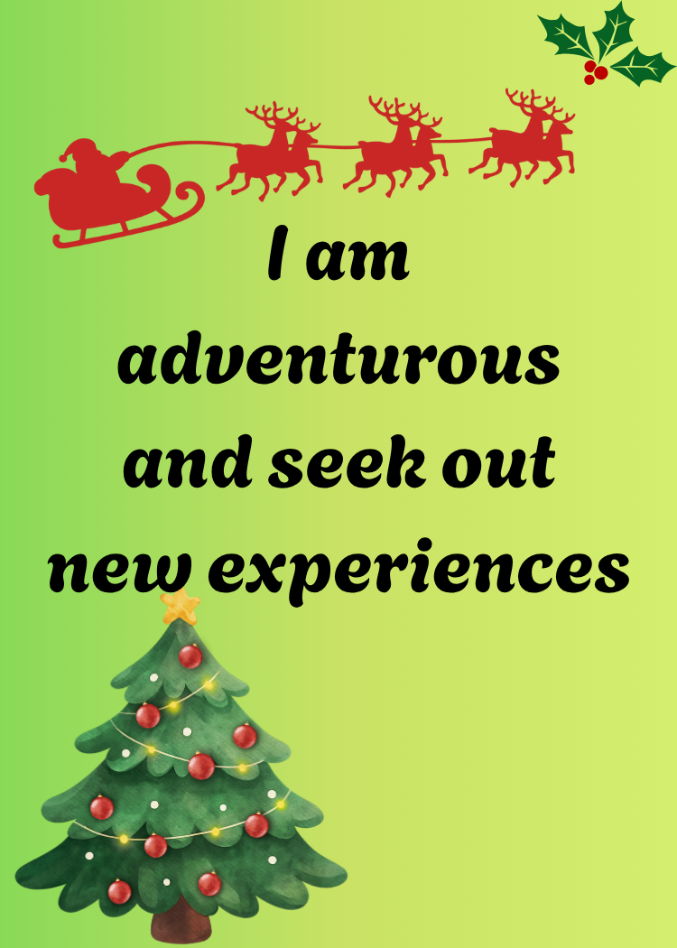 14 Christmas Affirmation Cards - With & Without Background - Printable & Print-on-Demand