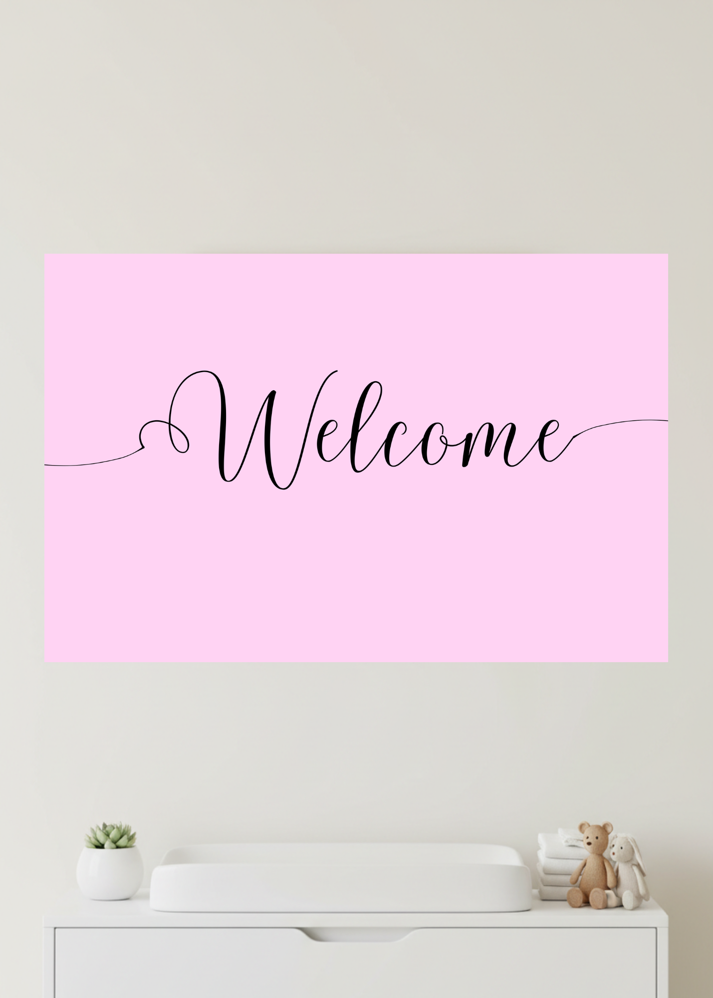 "Welcome" Wall Art - 24 Colors - Entryway & Home Decor - Print on Demand - Instant Download