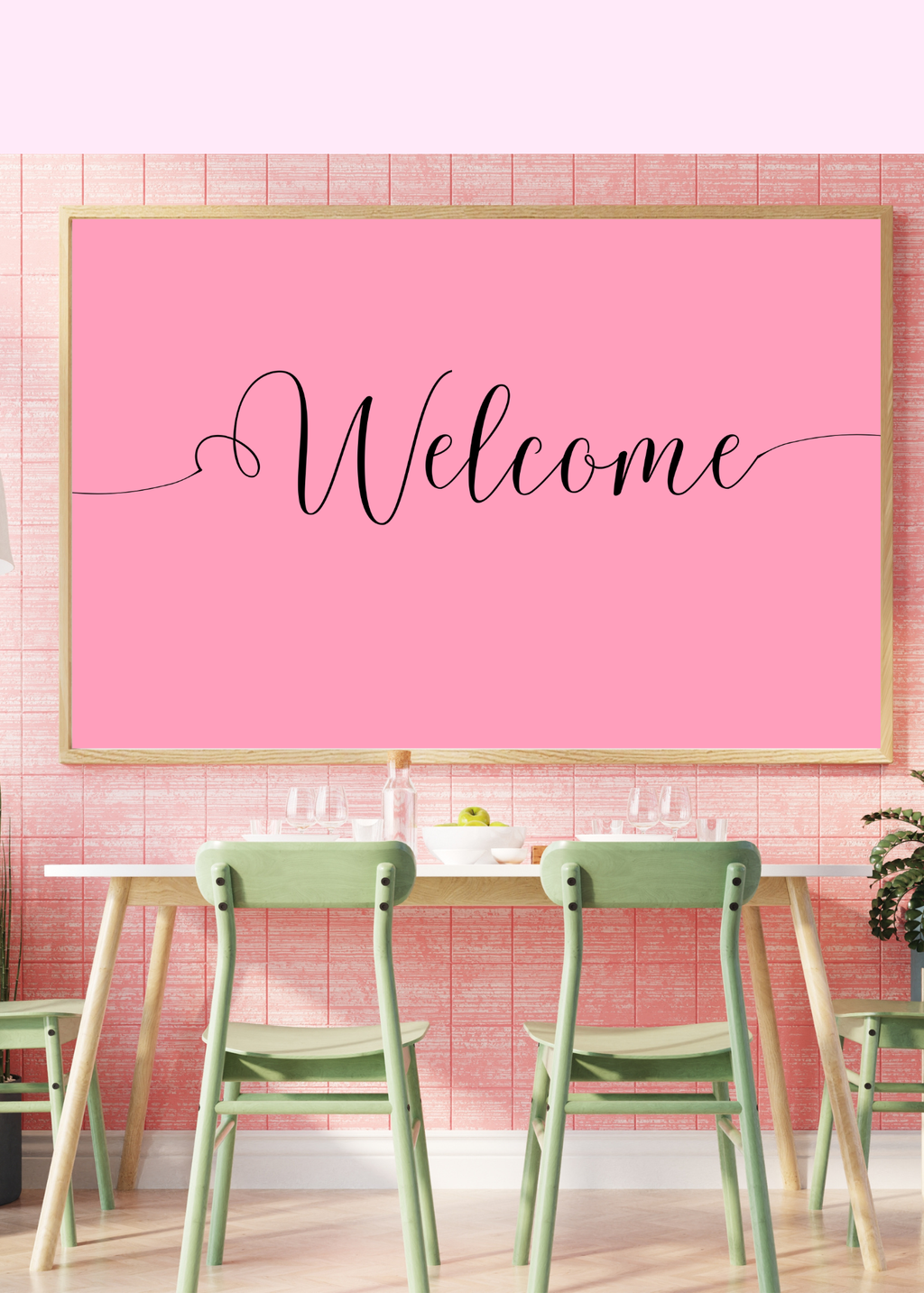 "Welcome" Wall Art - 24 Colors - Entryway & Home Decor - Print on Demand - Instant Download