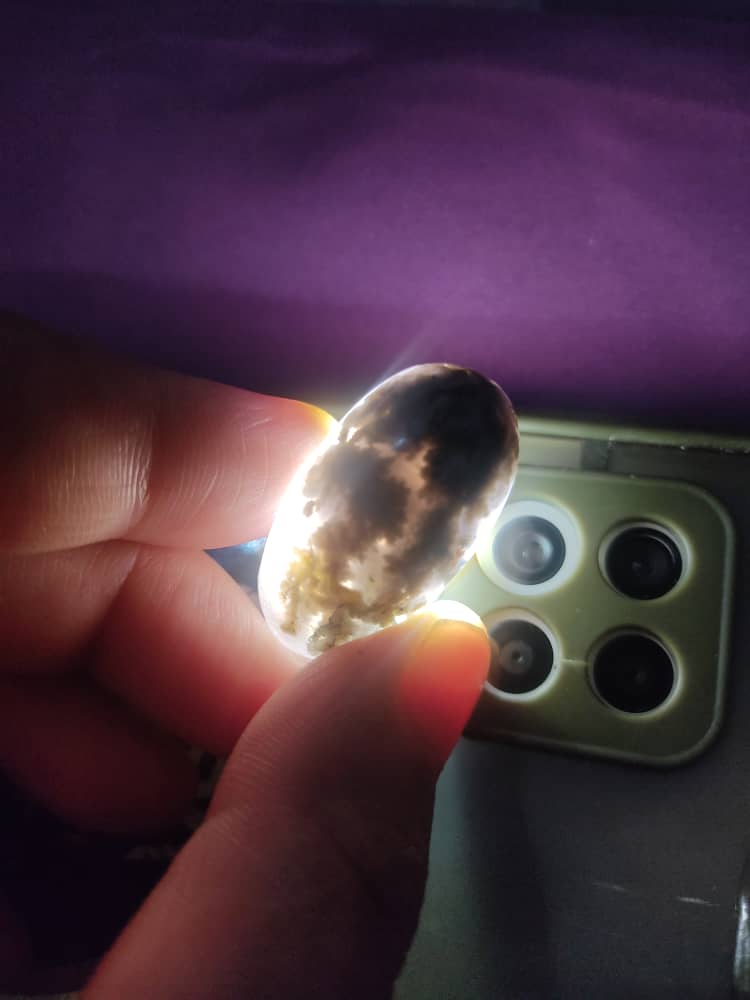 Flower Agate | Cherry Blossom Agate Gemstone | Hand Carved & Polished
