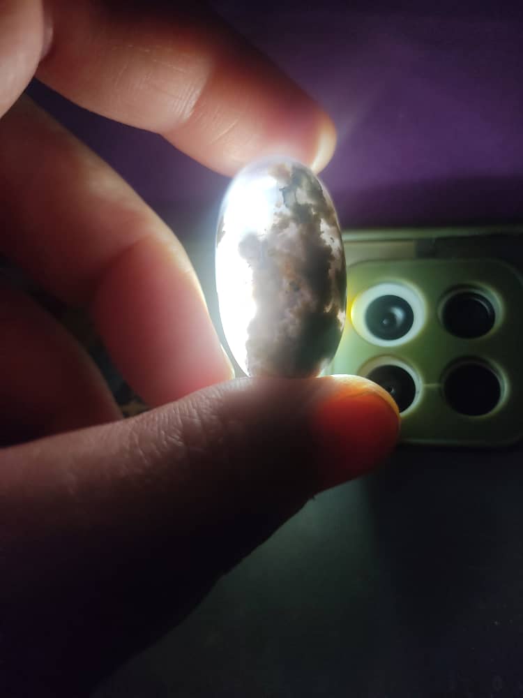 Flower Agate | Cherry Blossom Agate Gemstone | Hand Carved & Polished