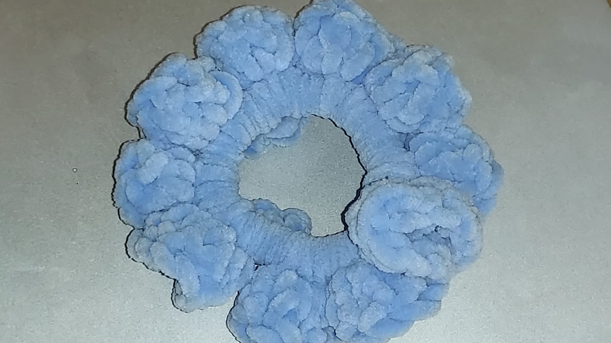 Yellow Sunshine Crochet Scrunchie | Chunky Handmade Hair Tie