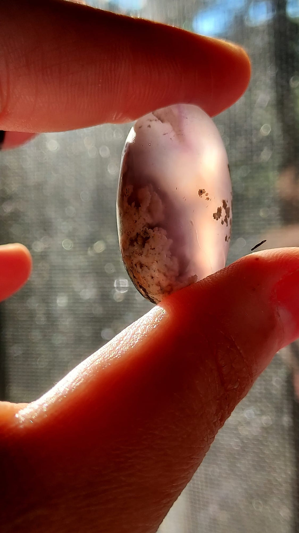 Flower Agate | Cherry Blossom Agate Gemstone | Hand Carved & Polished