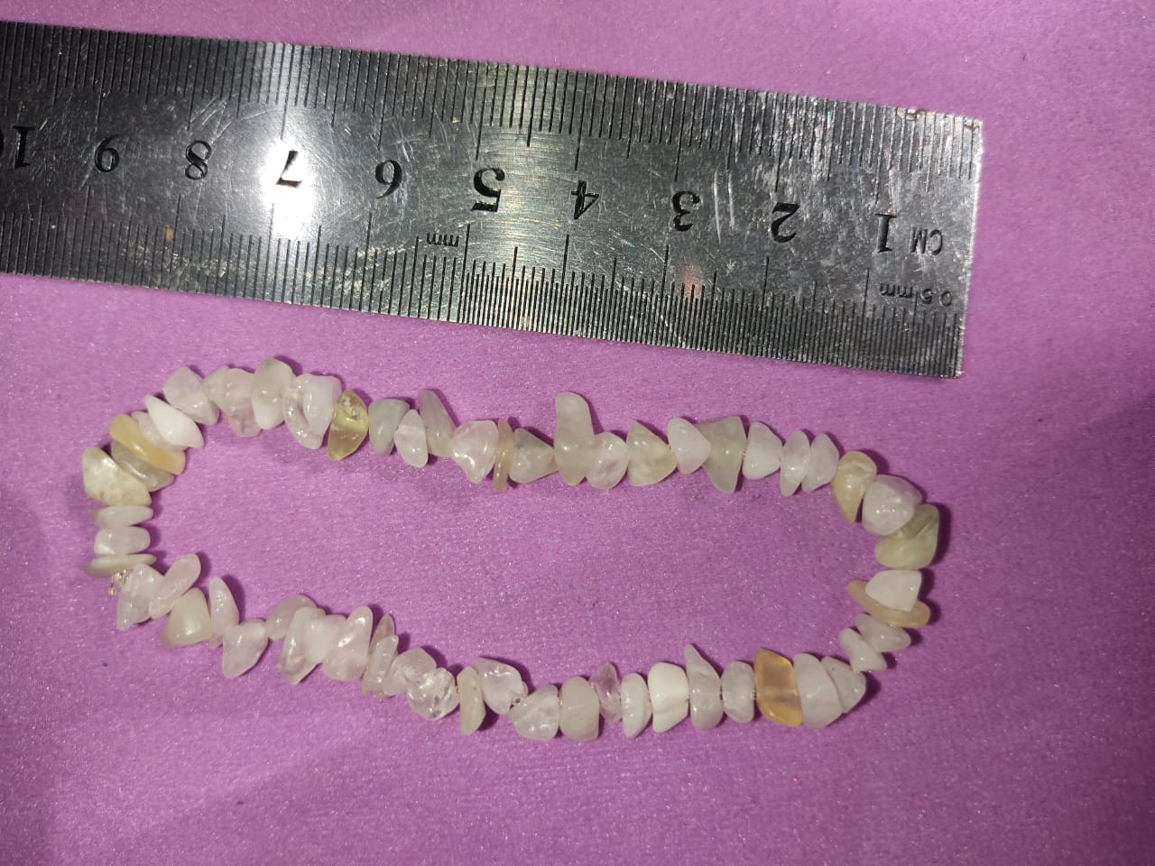 White & Pale Pink Chip Bead Bracelet | Delicate Fashion Jewelry
