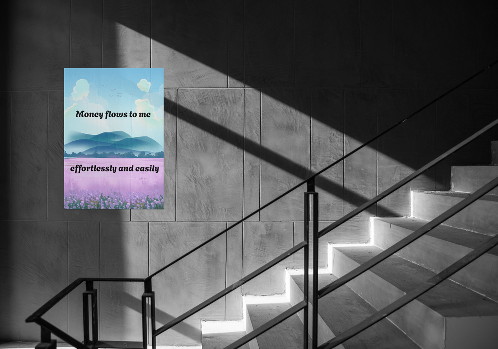 12 Affirmations for Attracting Money - 3 Sizes Bundle for Home Decor, Gift Cards & Print on Demand