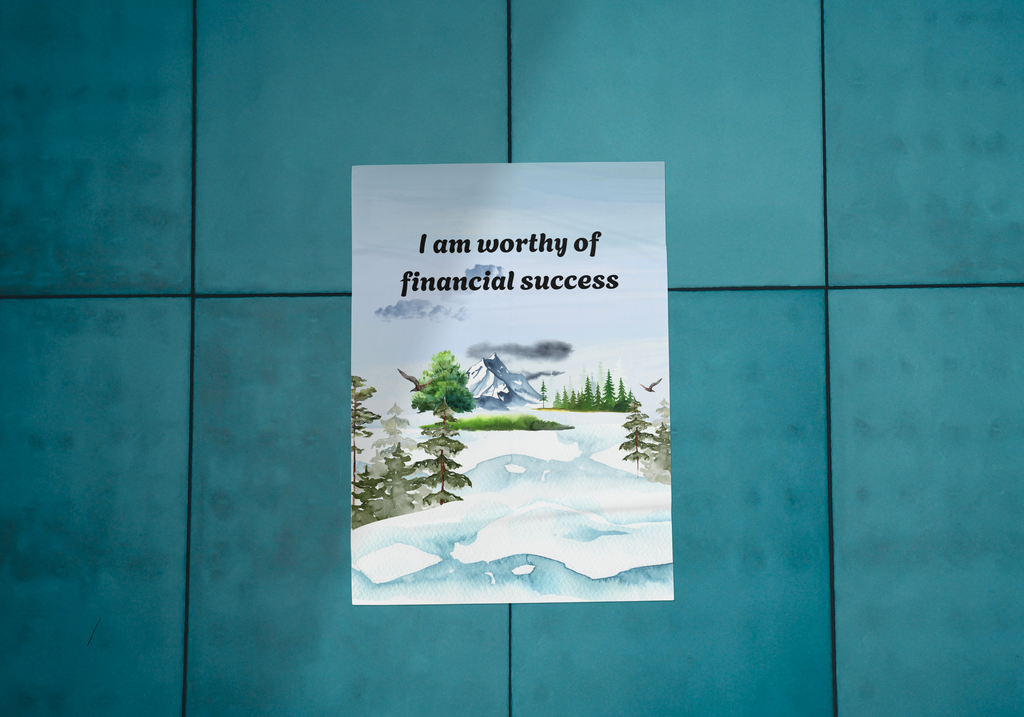 12 Affirmations for Attracting Money - 3 Sizes Bundle for Home Decor, Gift Cards & Print on Demand