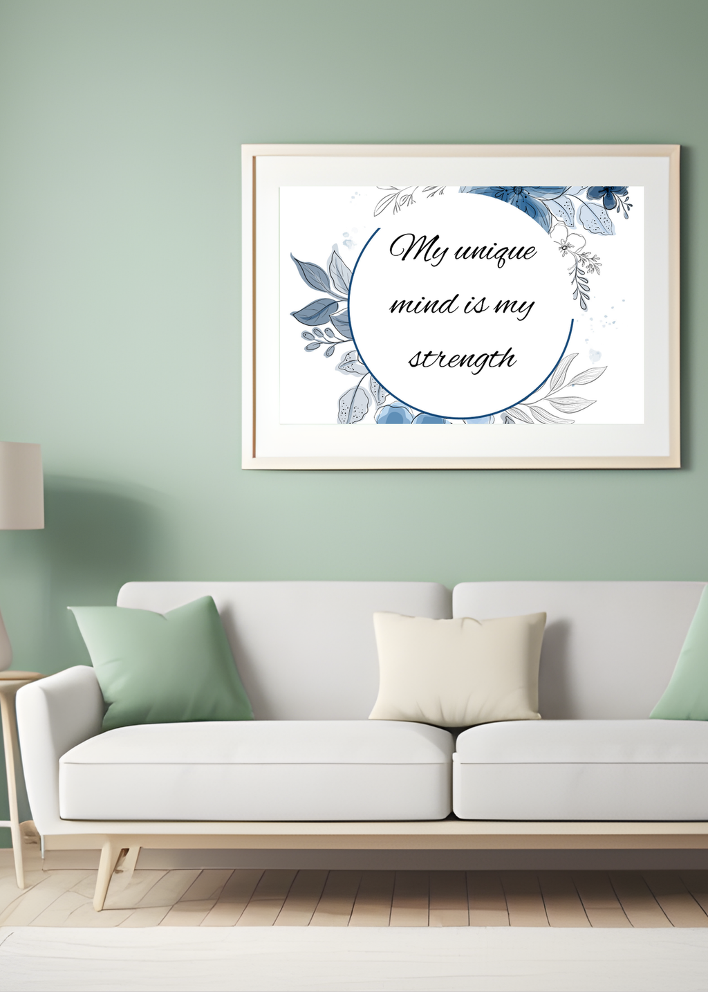 ADHD Affirmation Wall Art - 36x24 inch - Mental Health Decor - Instant Download