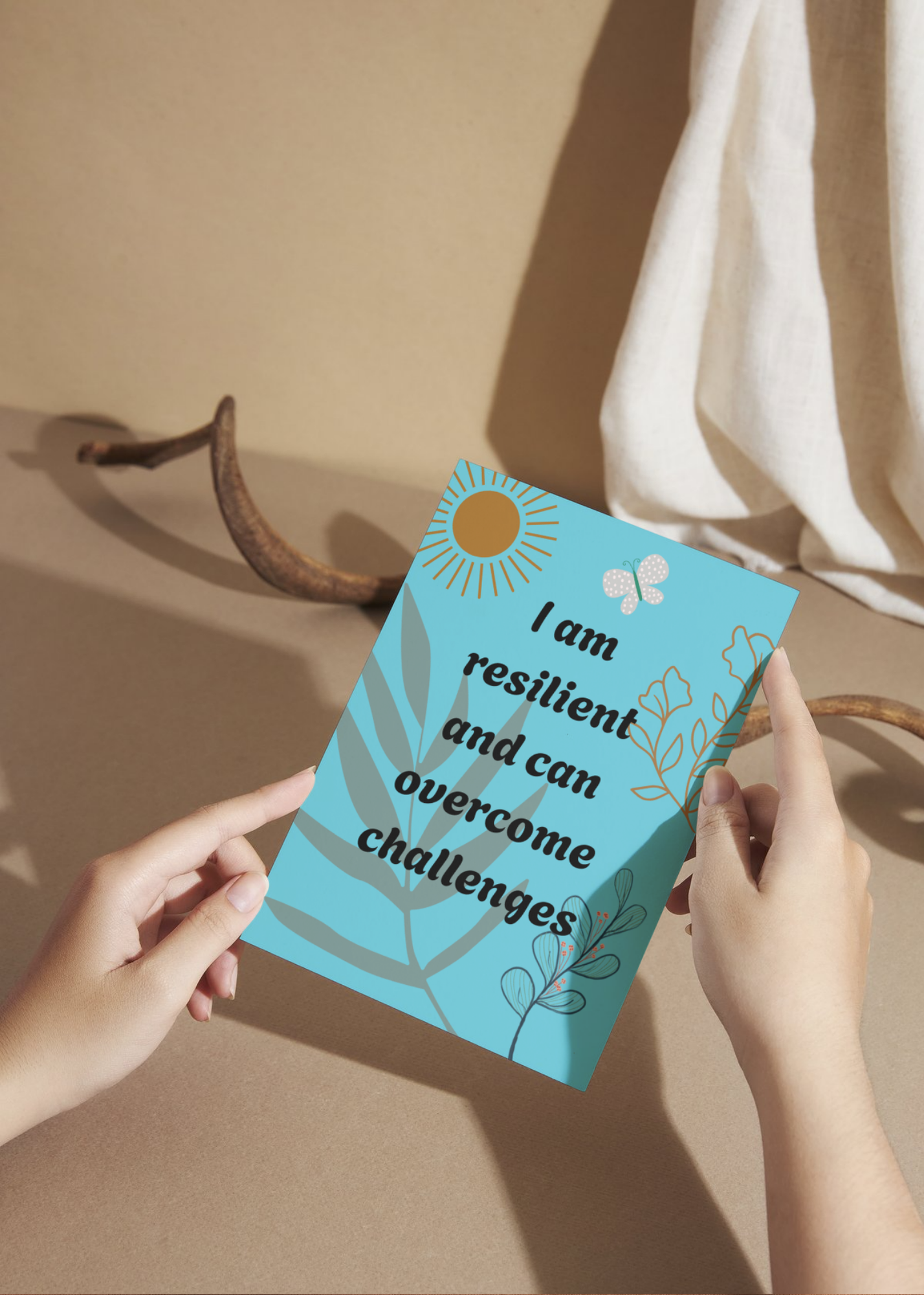 10 Boho Affirmation Cards - Print on Demand & Digital Download
