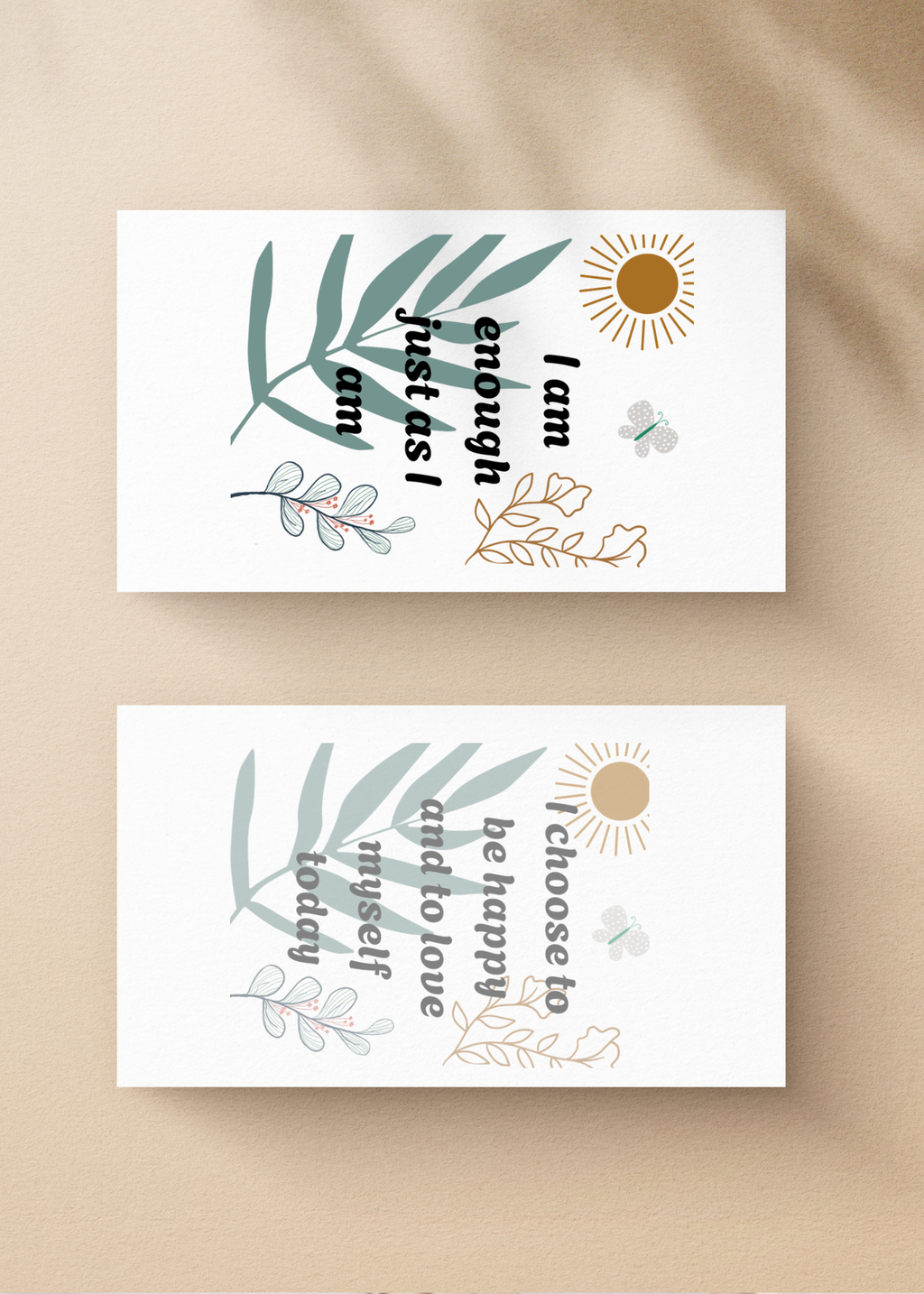 10 Boho Affirmation Cards - Print on Demand & Digital Download