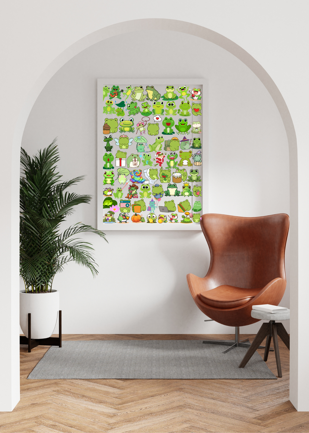 3 Cute Animal Cartoons Bundle - Capybara, Frog & Siberian Dog for Kids' Room & Print on Demand
