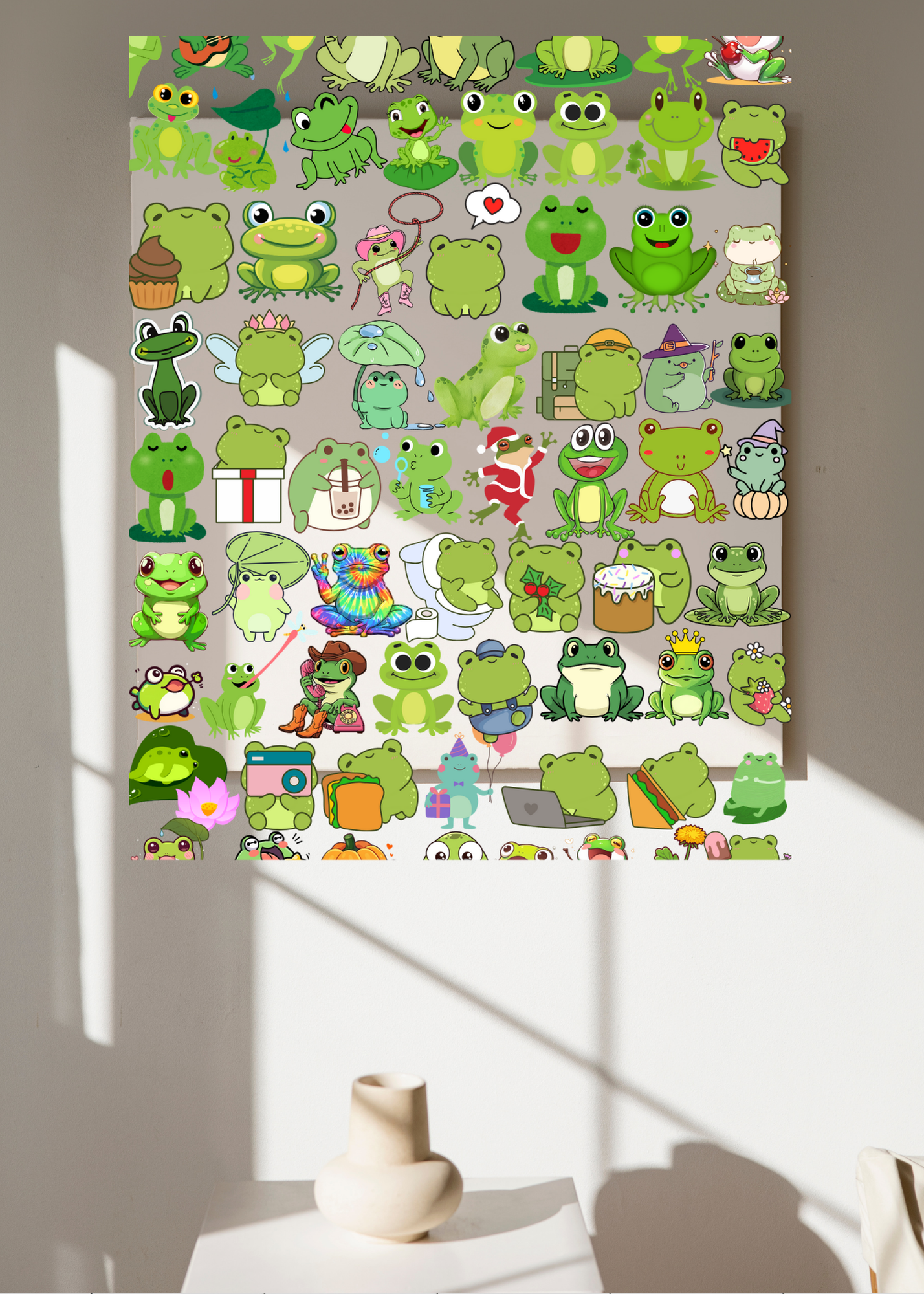 3 Cute Animal Cartoons Bundle - Capybara, Frog & Siberian Dog for Kids' Room & Print on Demand
