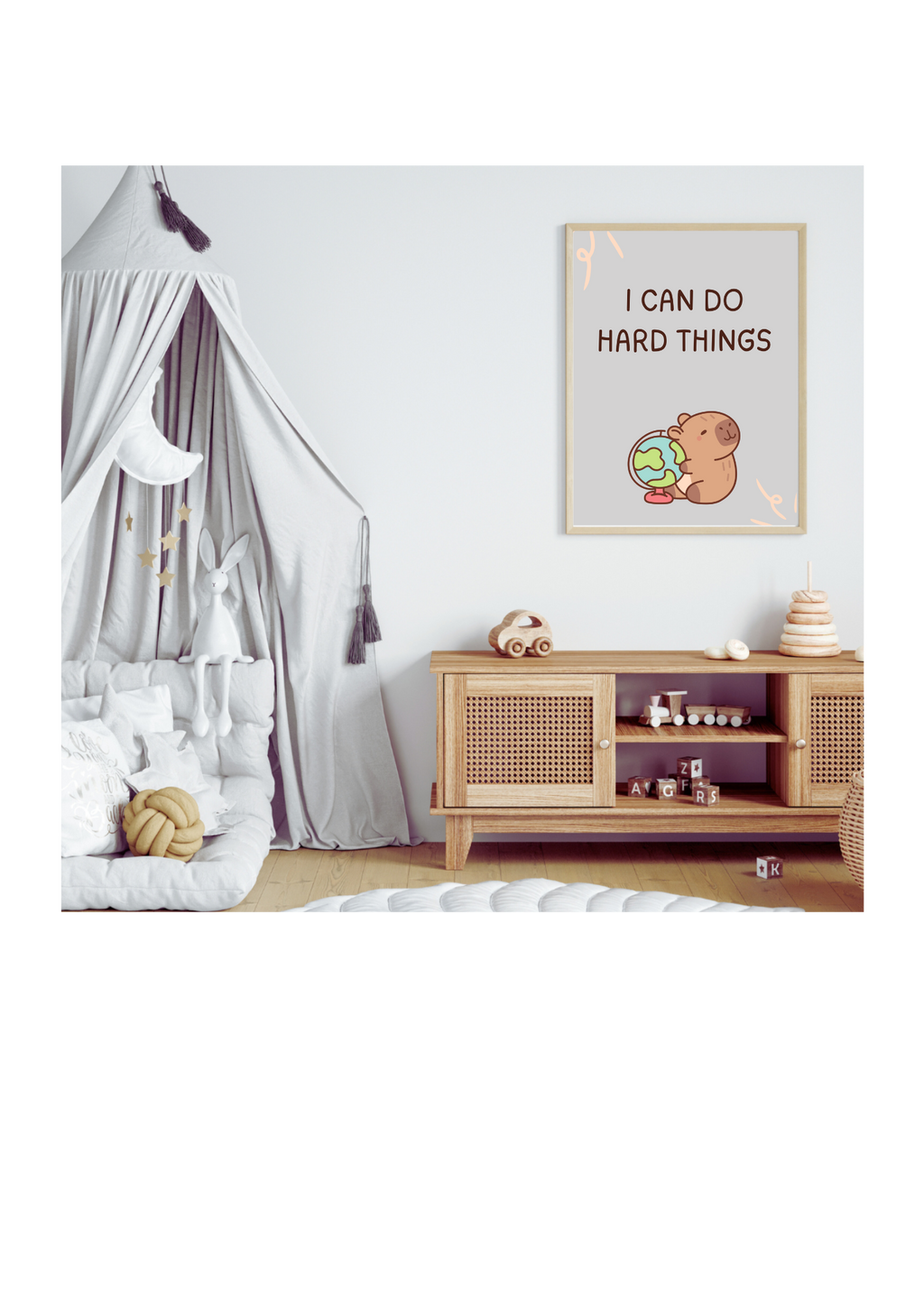 Capybara Affirmation Wall Art - 7 Printable Posters for Kids Room, Nursery & Print on Demand