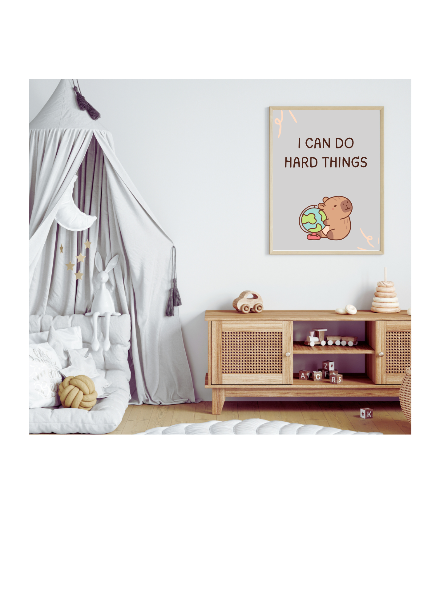 Capybara Affirmation Wall Art - 7 Printable Posters for Kids Room, Nursery & Print on Demand
