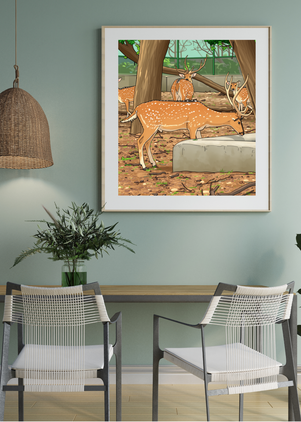 15 Animals Wall Art Bundle - Cartoon & Real Portraits - Instant Download