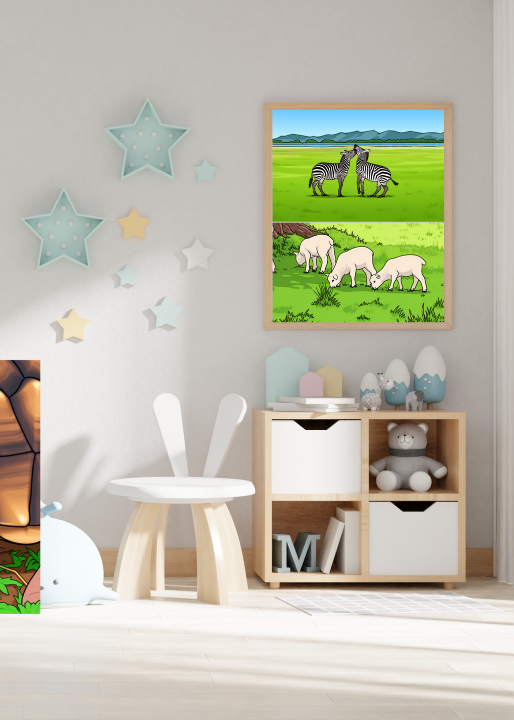 15 Animals Wall Art Bundle - Cartoon & Real Portraits - Instant Download