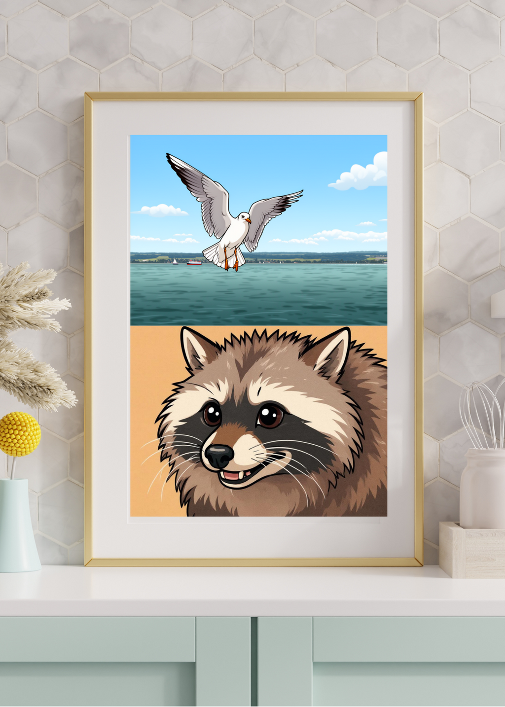 15 Animals Wall Art Bundle - Cartoon & Real Portraits - Instant Download