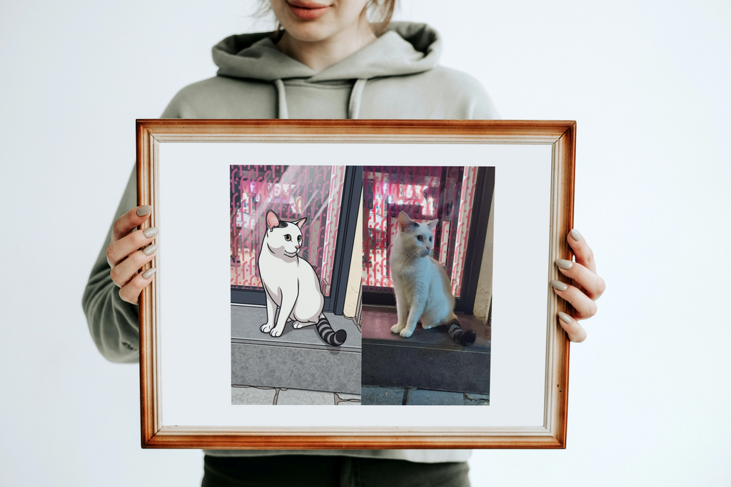 19 Animal Photos with Cartoonified Pictures Bundle - 5 Sizes for Kids Room, Home Decor & Print on Demand