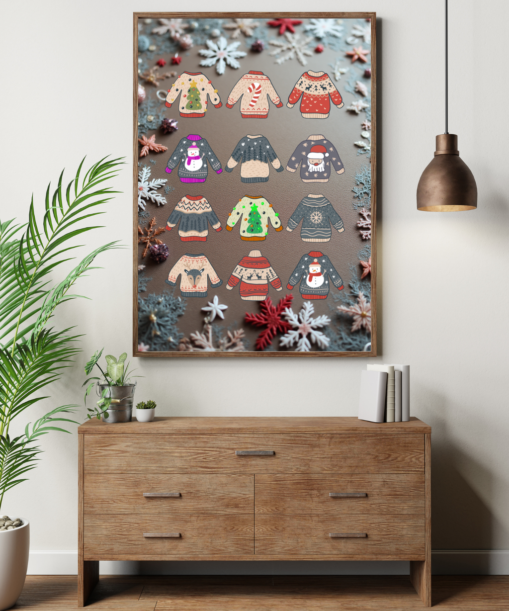 Christmas Clothes Picture - 5 Sizes Bundle for Home Decor, Kids Room & Print on Demand
