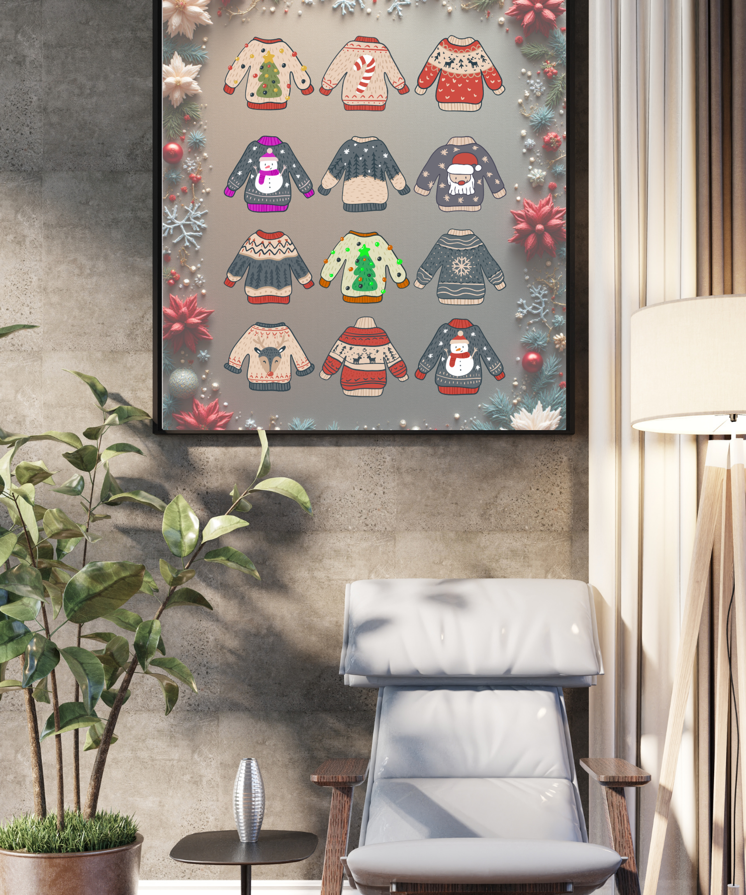 Christmas Clothes Picture - 5 Sizes Bundle for Home Decor, Kids Room & Print on Demand