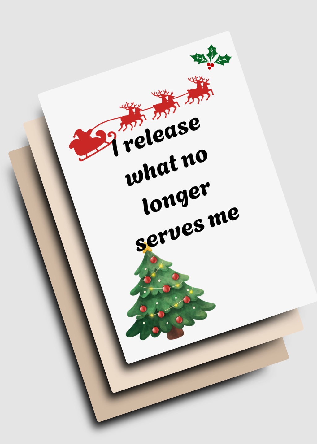 14 Christmas Affirmation Cards - With & Without Background - Printable & Print-on-Demand