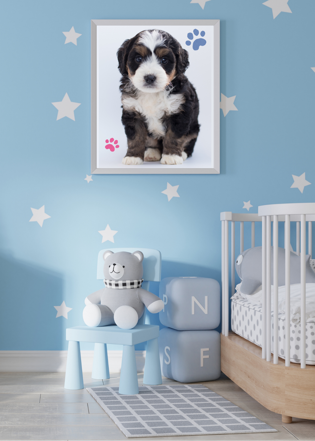 19 Cute Dogs Portraits Wall Art - 2 Sizes - Kids Room & Nursery Decor - Print on Demand - Instant Download