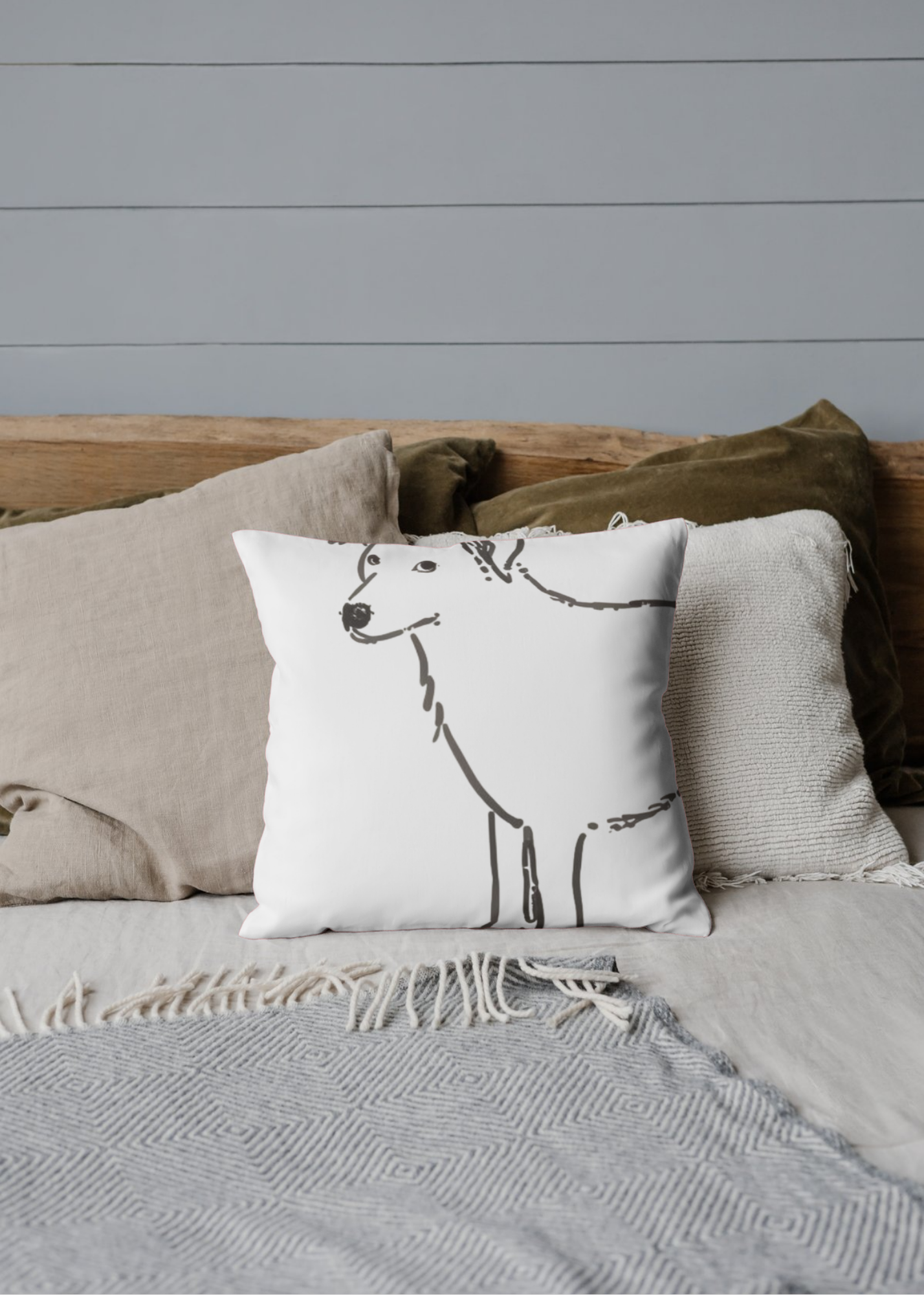 Dog in Half Wall Art - Modern Pet Decor - Home & Kids Room - Print on Demand - Instant Download