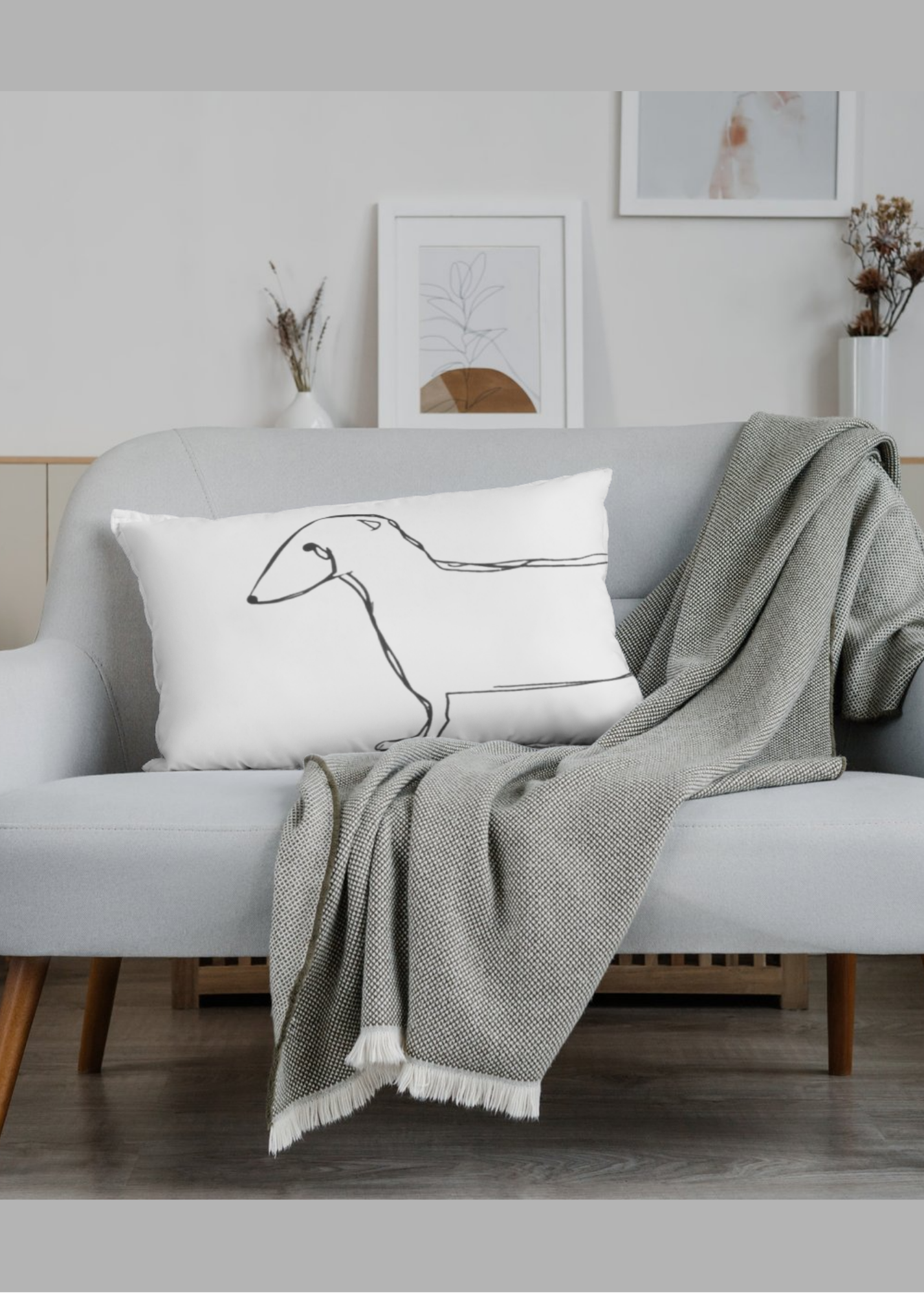 Dog in Half Wall Art - Modern Pet Decor - Home & Kids Room - Print on Demand - Instant Download
