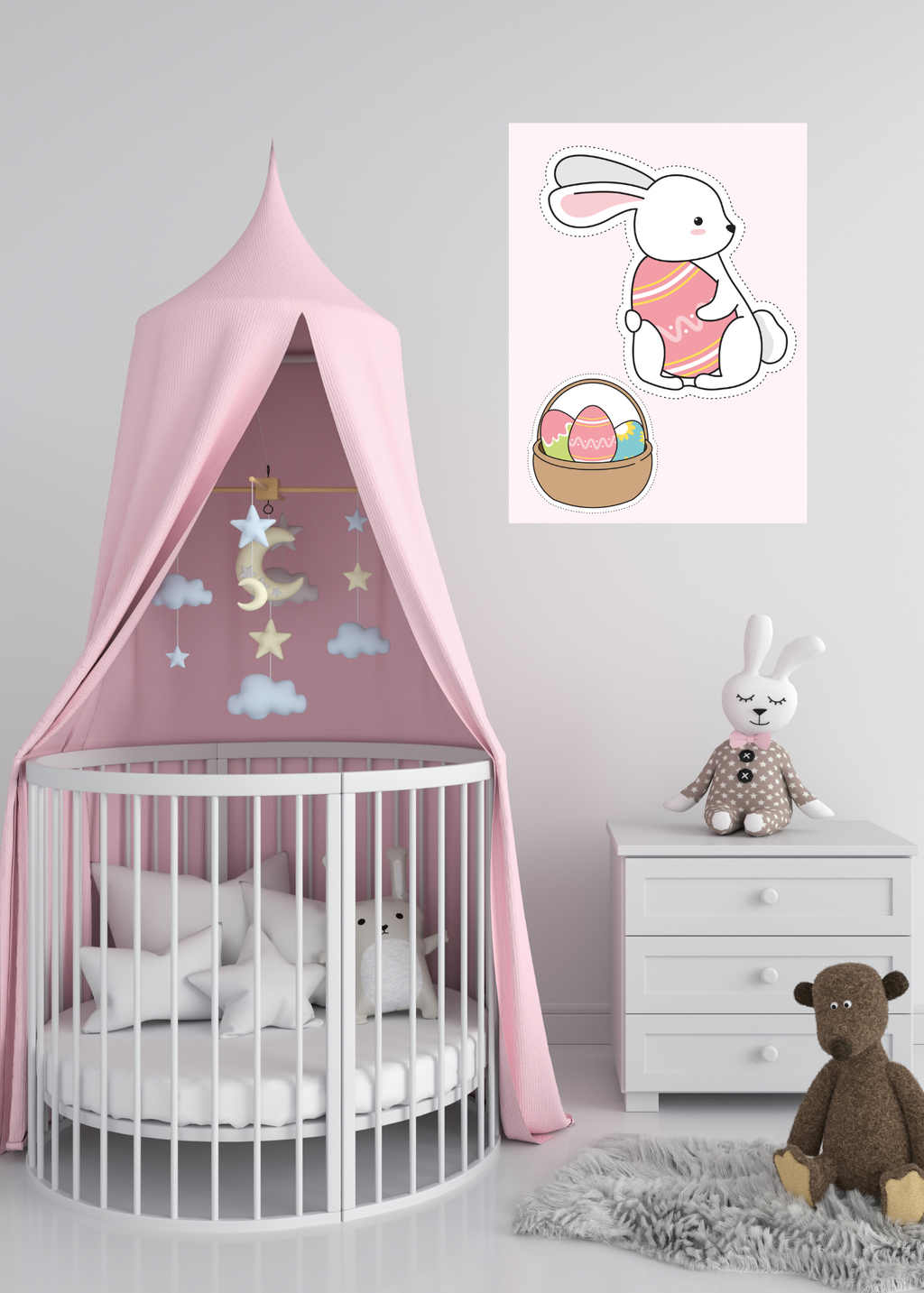 70 Easter Rabbit Kids Room & Nursery Wall Art - Instant Download