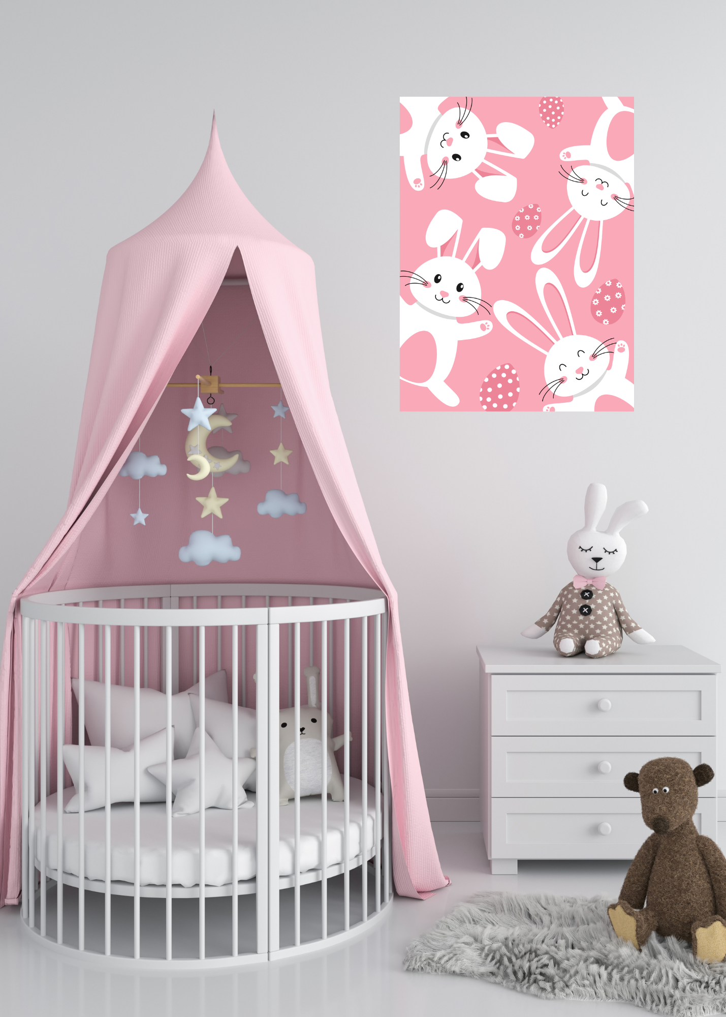70 Easter Rabbit Kids Room & Nursery Wall Art - Instant Download