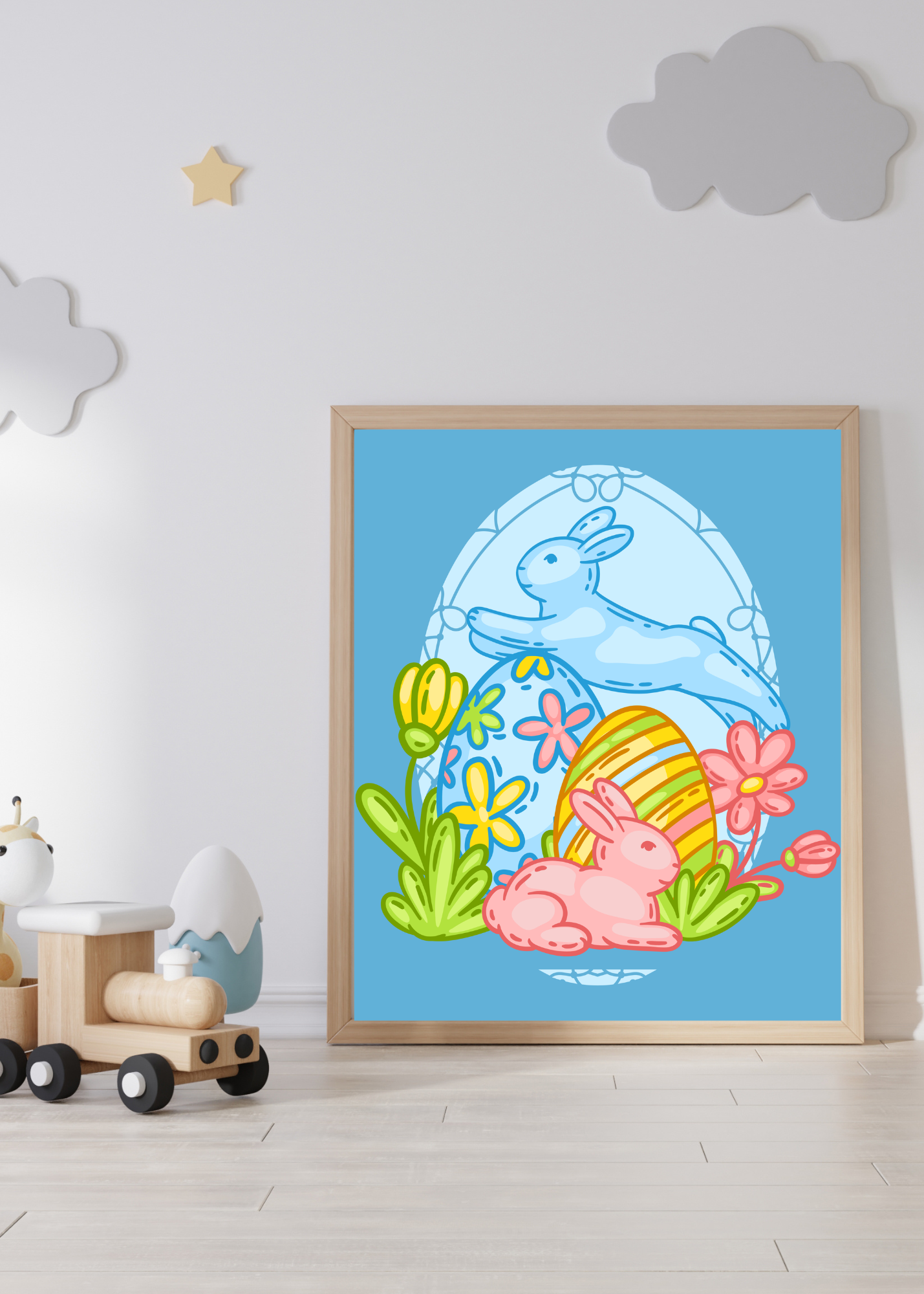 70 Easter Rabbit Kids Room & Nursery Wall Art - Instant Download