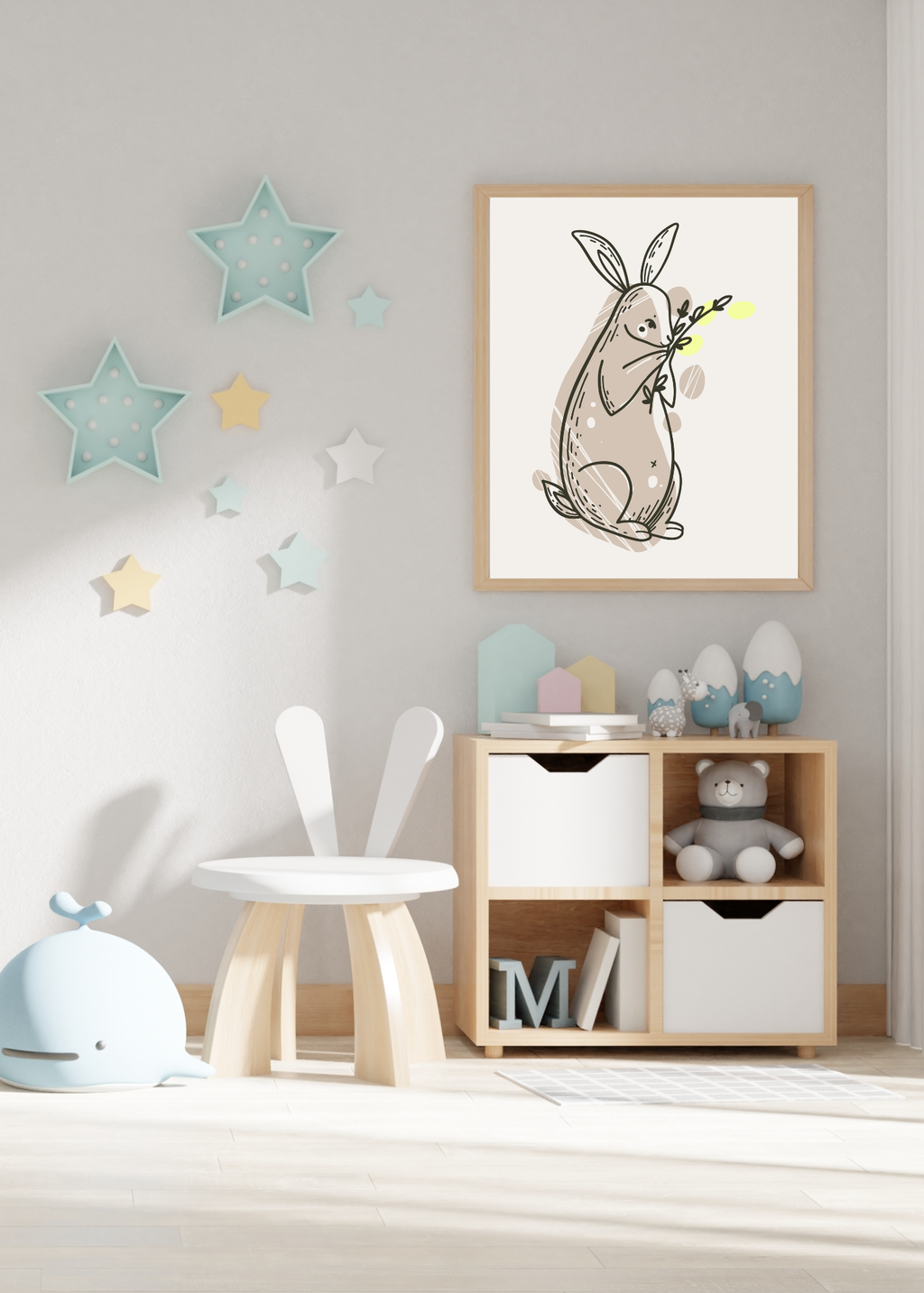 70 Easter Rabbit Kids Room & Nursery Wall Art - Instant Download